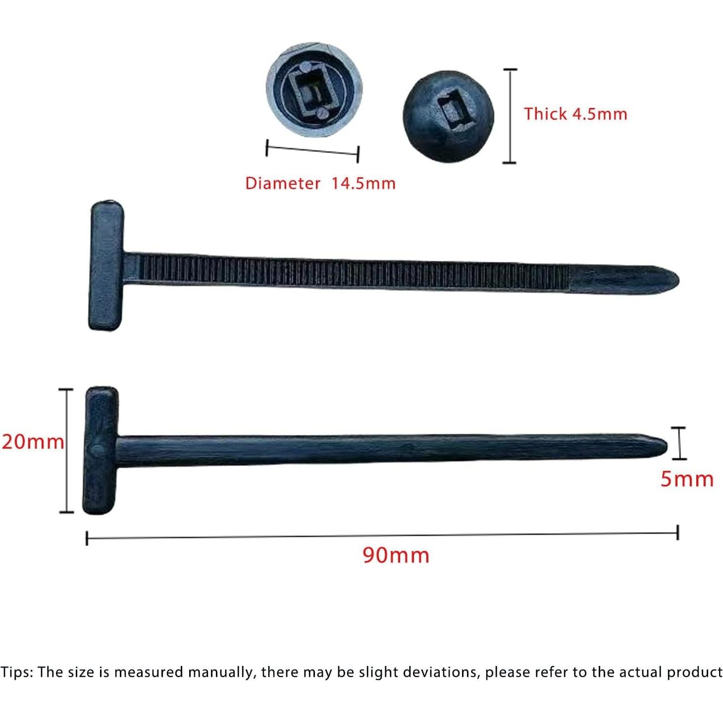 50 Piezas Hebilla Universal de Nylon Seodon para Coche