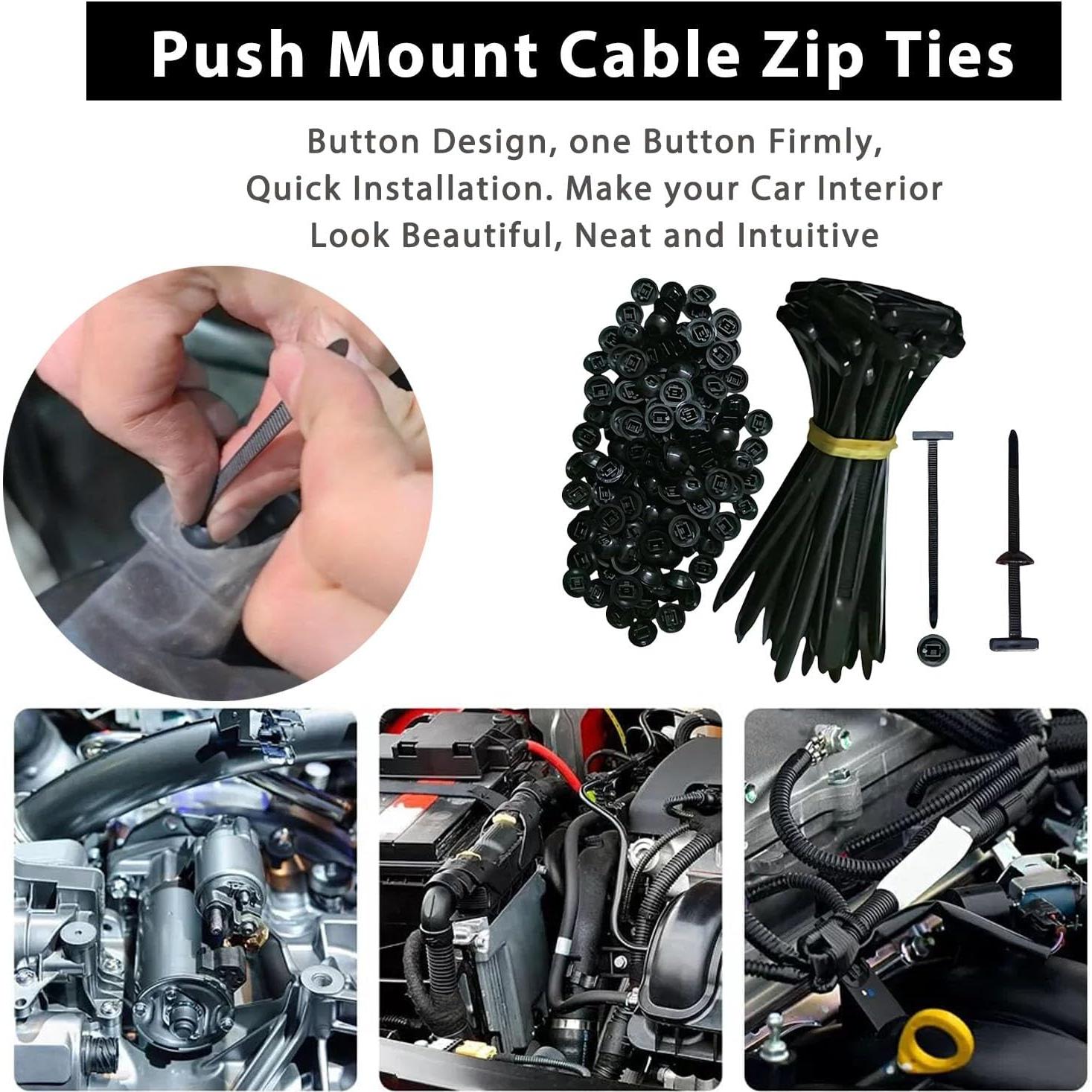 50 Piezas Hebilla Universal de Nylon Seodon para Coche