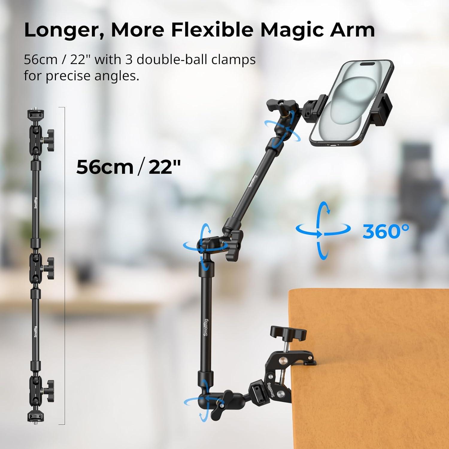 Brazo Mágico SMALLRIG 56cm con Abrazadera y Soporte