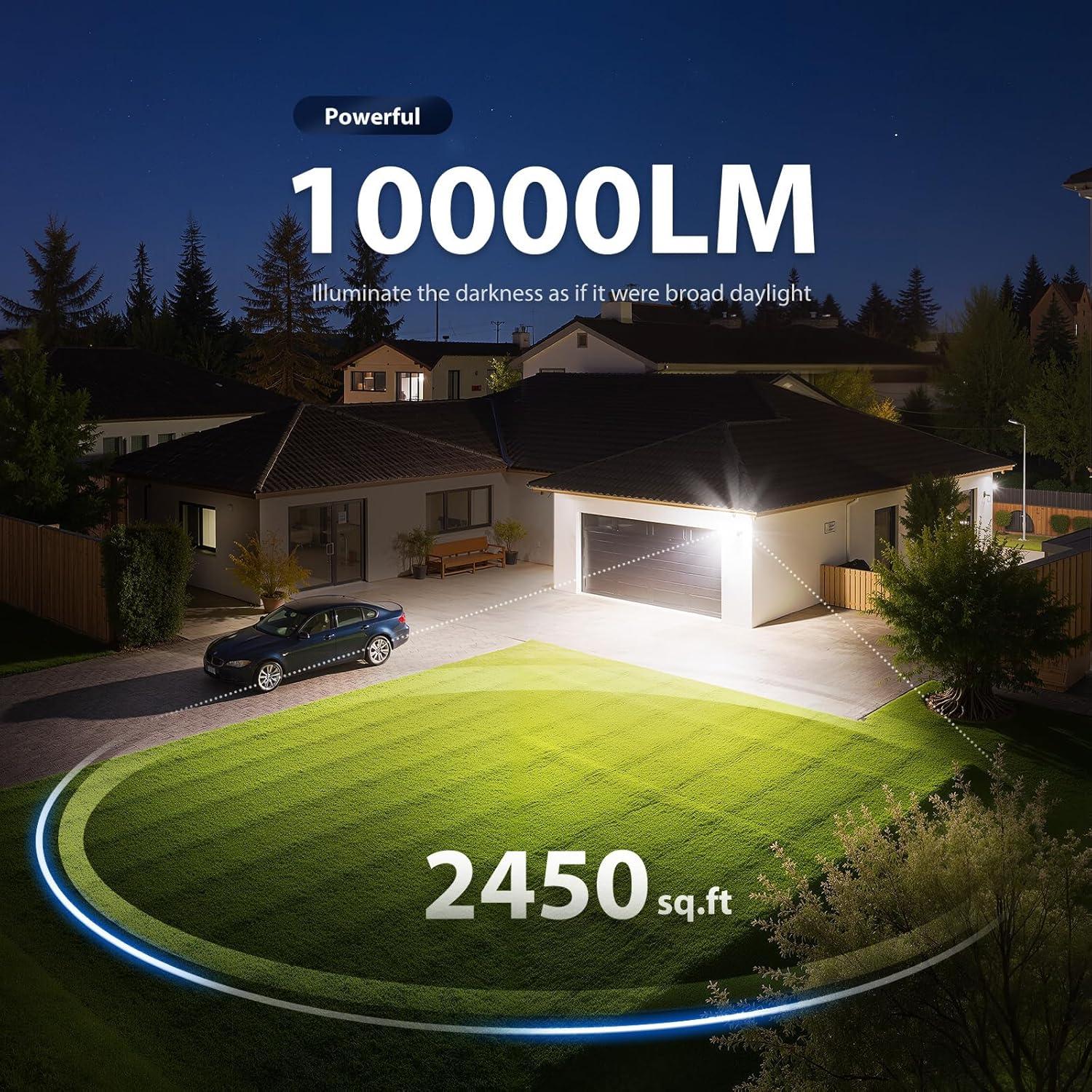 Luces LED Exteriores Onforu 90W 10000LM con Sensor Movimiento