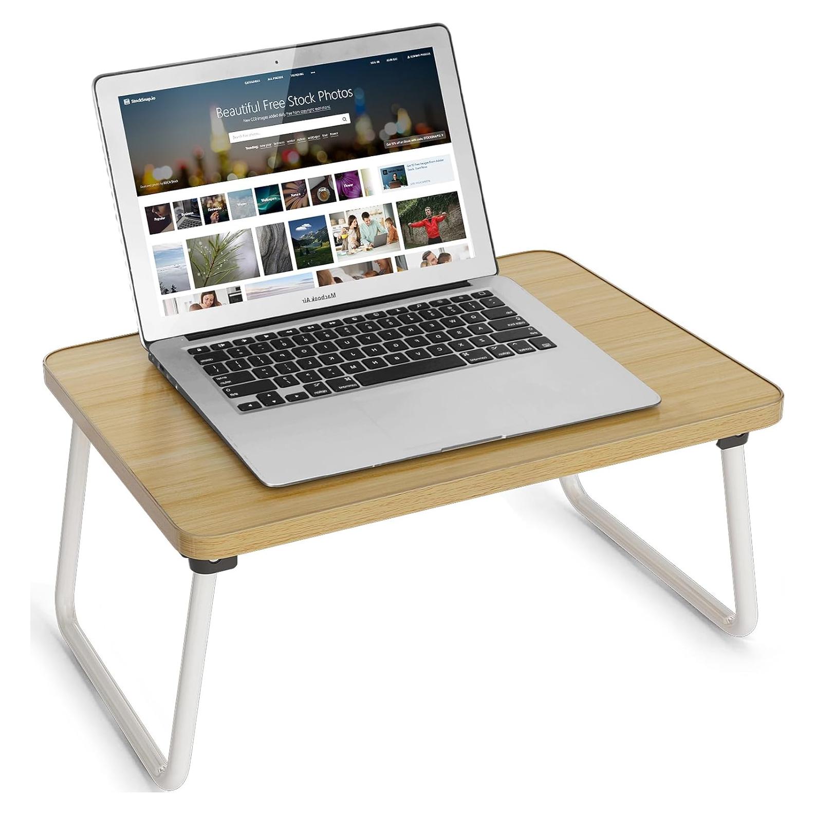 Bandeja Plegable para Computadora Portátil Ybj-ake Beige 43x31 cm