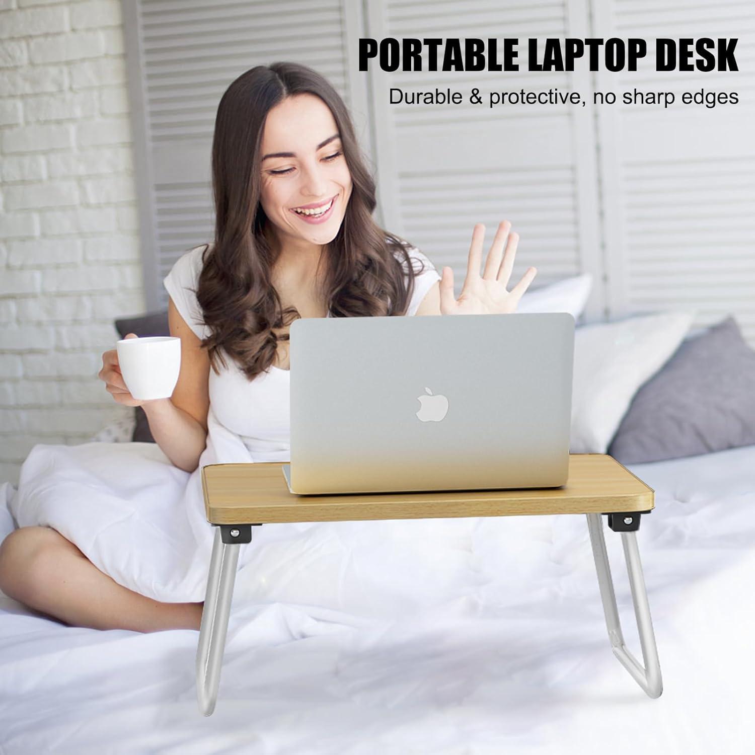 Bandeja Plegable para Computadora Portátil Ybj-ake Beige 43x31 cm