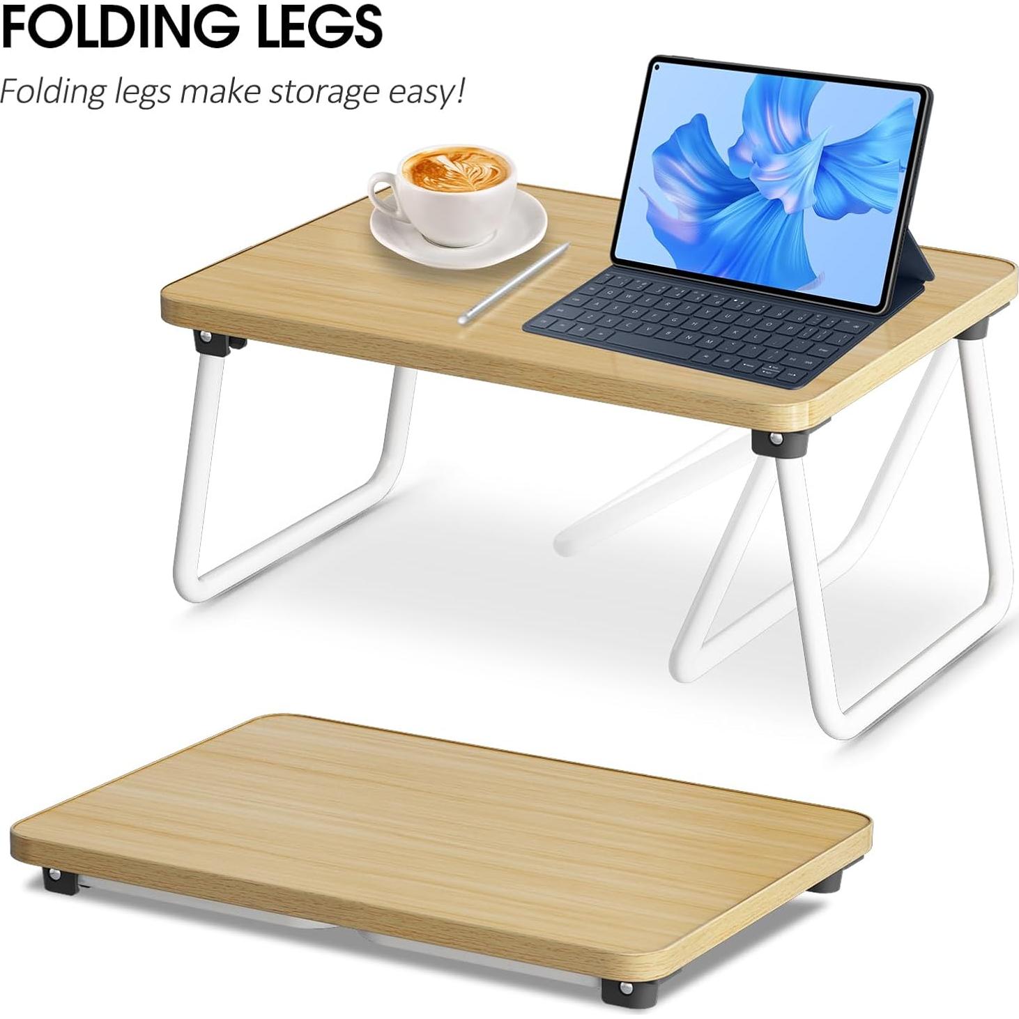 Bandeja Plegable para Computadora Portátil Ybj-ake Beige 43x31 cm