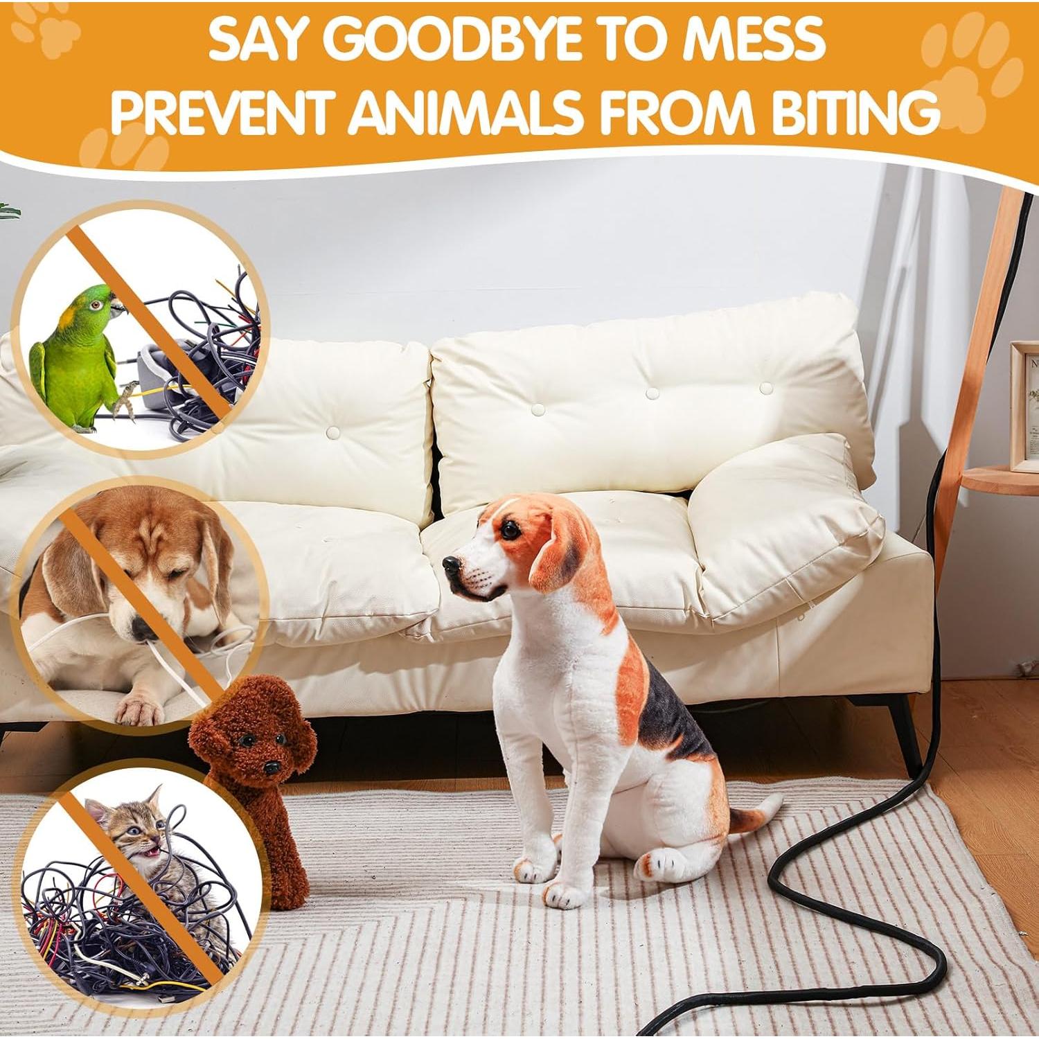 Protector de Cables para Mascotas Poen 3 Pack 3m Negro