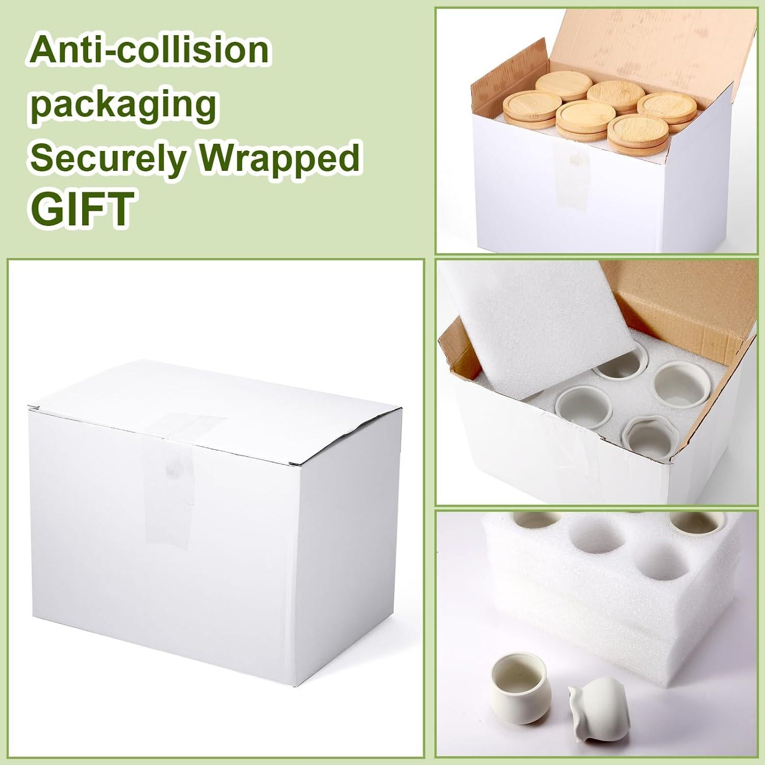 Remerry 12 Macetas Suculentas Cerámica 6 Estilos 6.35 cm