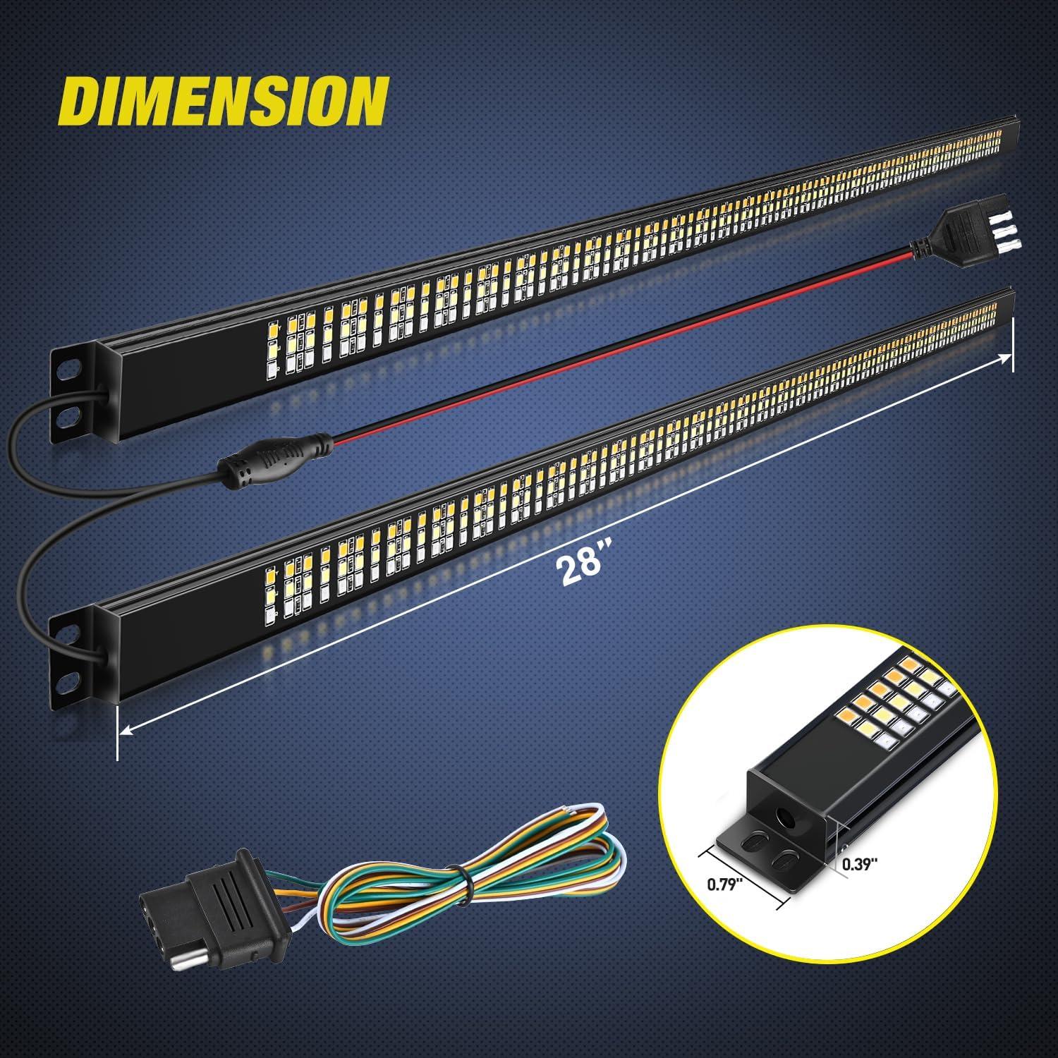 Barra de Luz de Puerta Trasera Nilight 142 cm LED 576 SMD