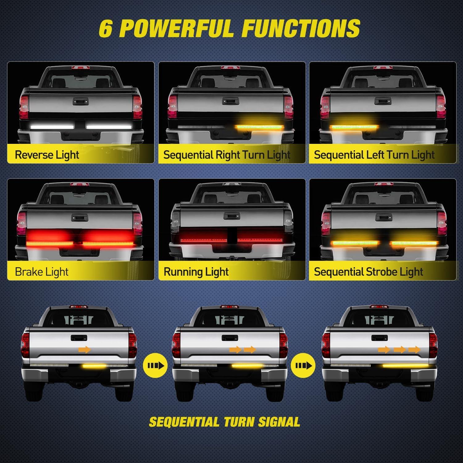 Barra de Luz de Puerta Trasera Nilight 142 cm LED 576 SMD