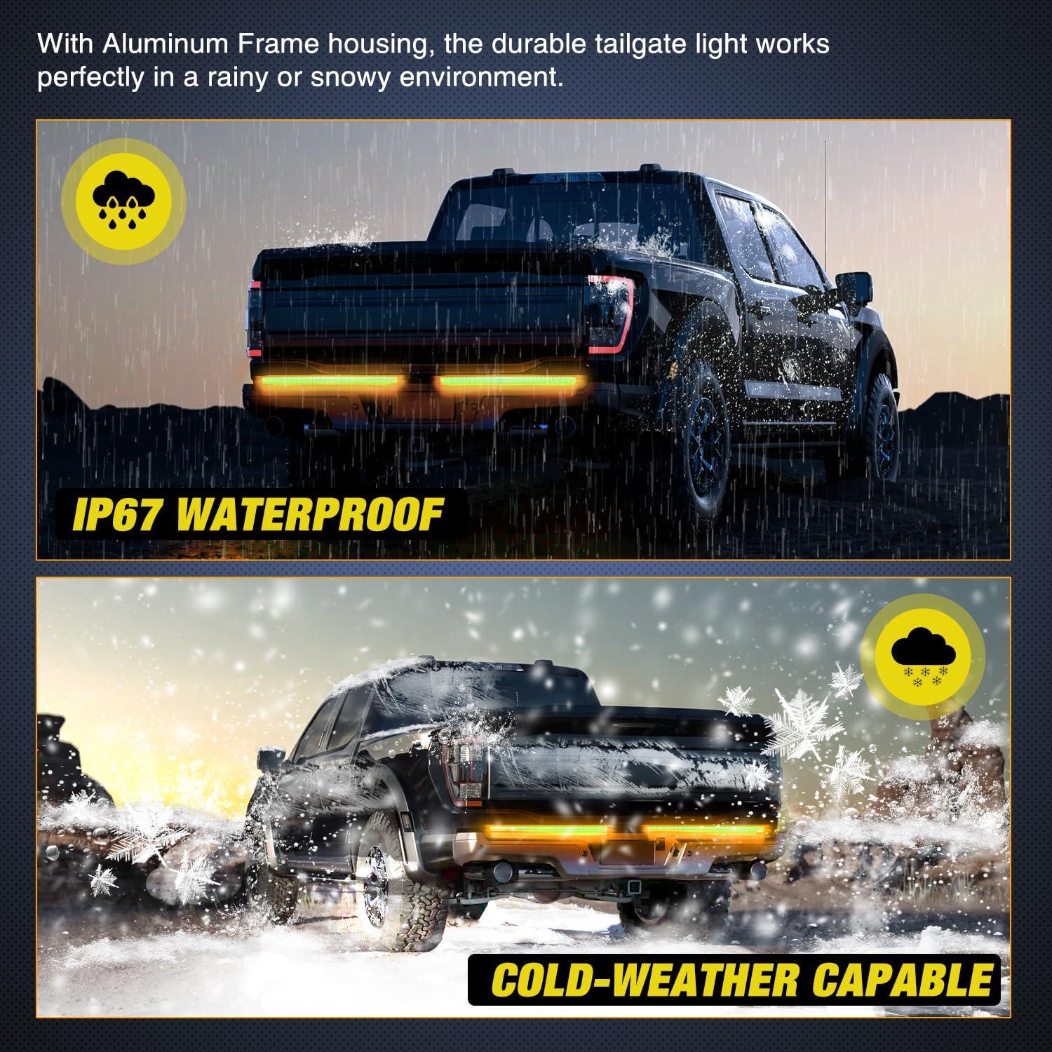 Barra de Luz de Puerta Trasera Nilight 142 cm LED 576 SMD