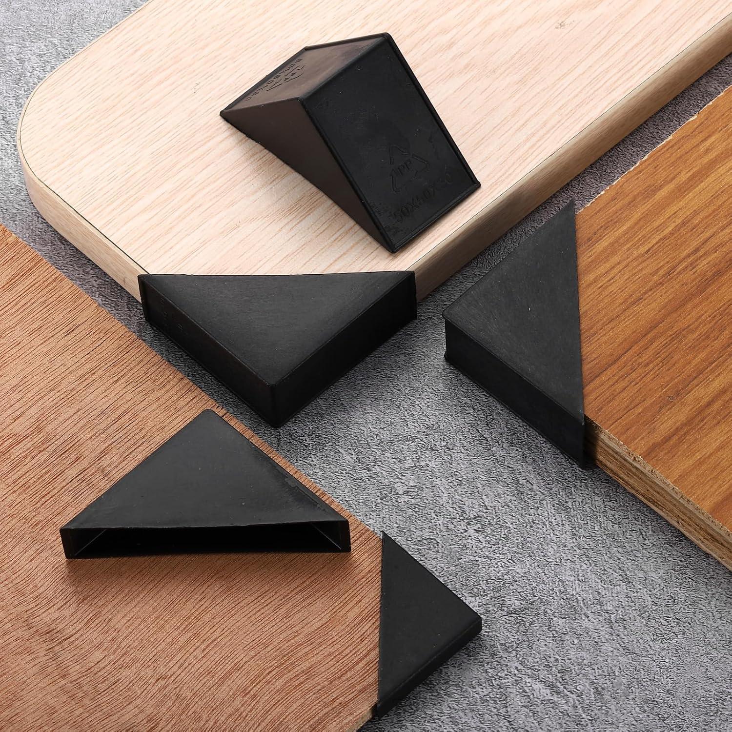 Protectores de Esquinas de Plástico uxcell 50 Pcs 2x50mm Negro