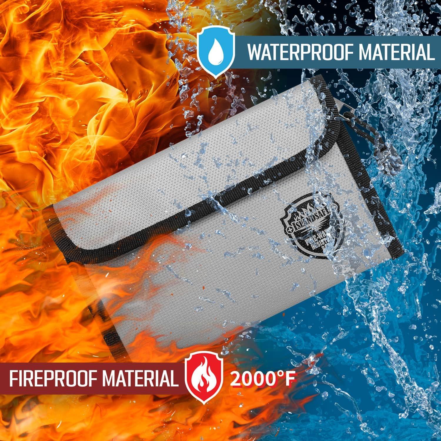 Bolsa de Documentos a Prueba de Fuego ISLANDSAFE 5x8" Gris