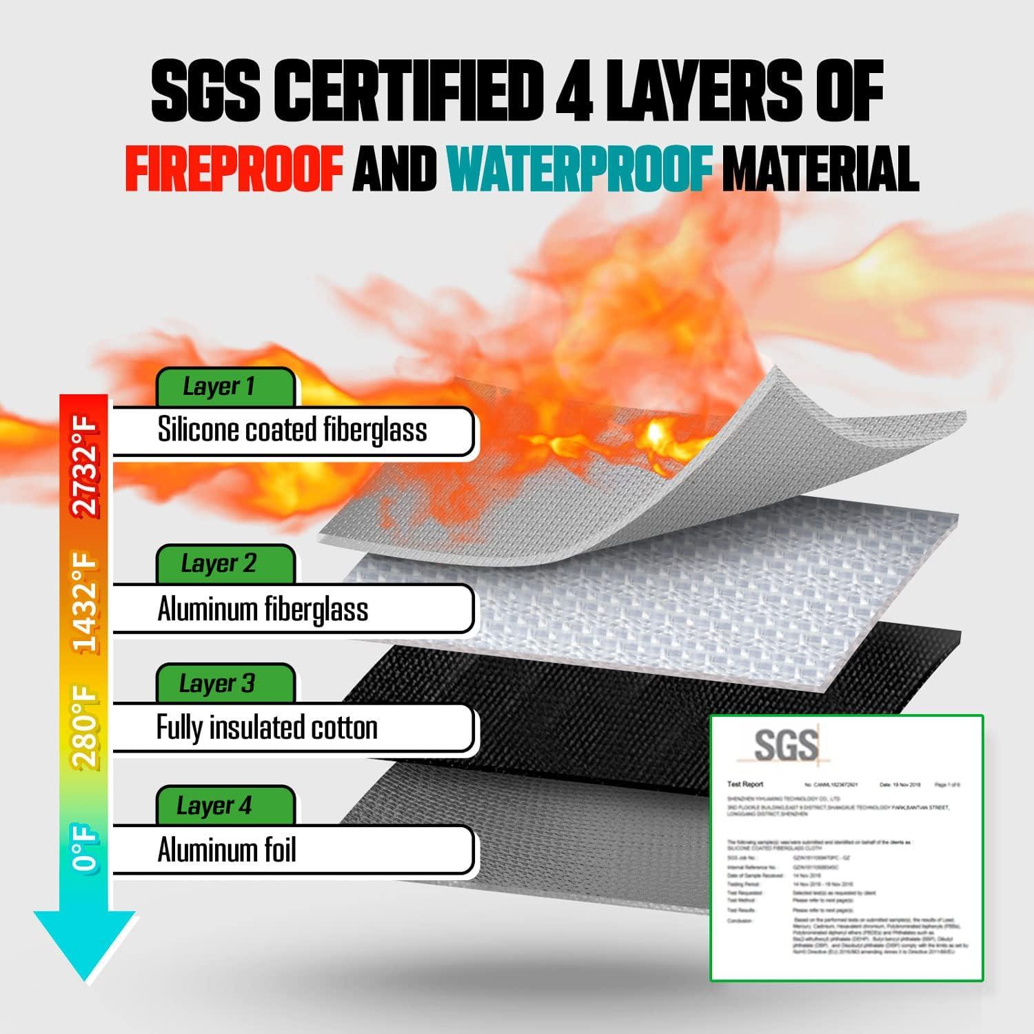 Bolsa de Documentos a Prueba de Fuego ISLANDSAFE 5x8" Gris