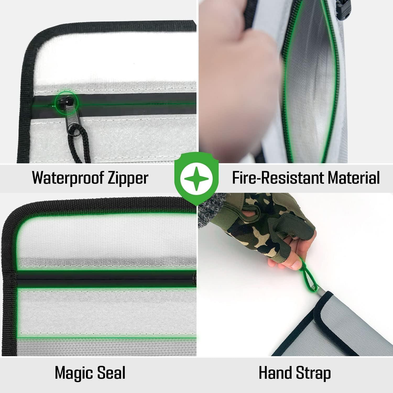 Bolsa de Documentos a Prueba de Fuego ISLANDSAFE 5x8" Gris