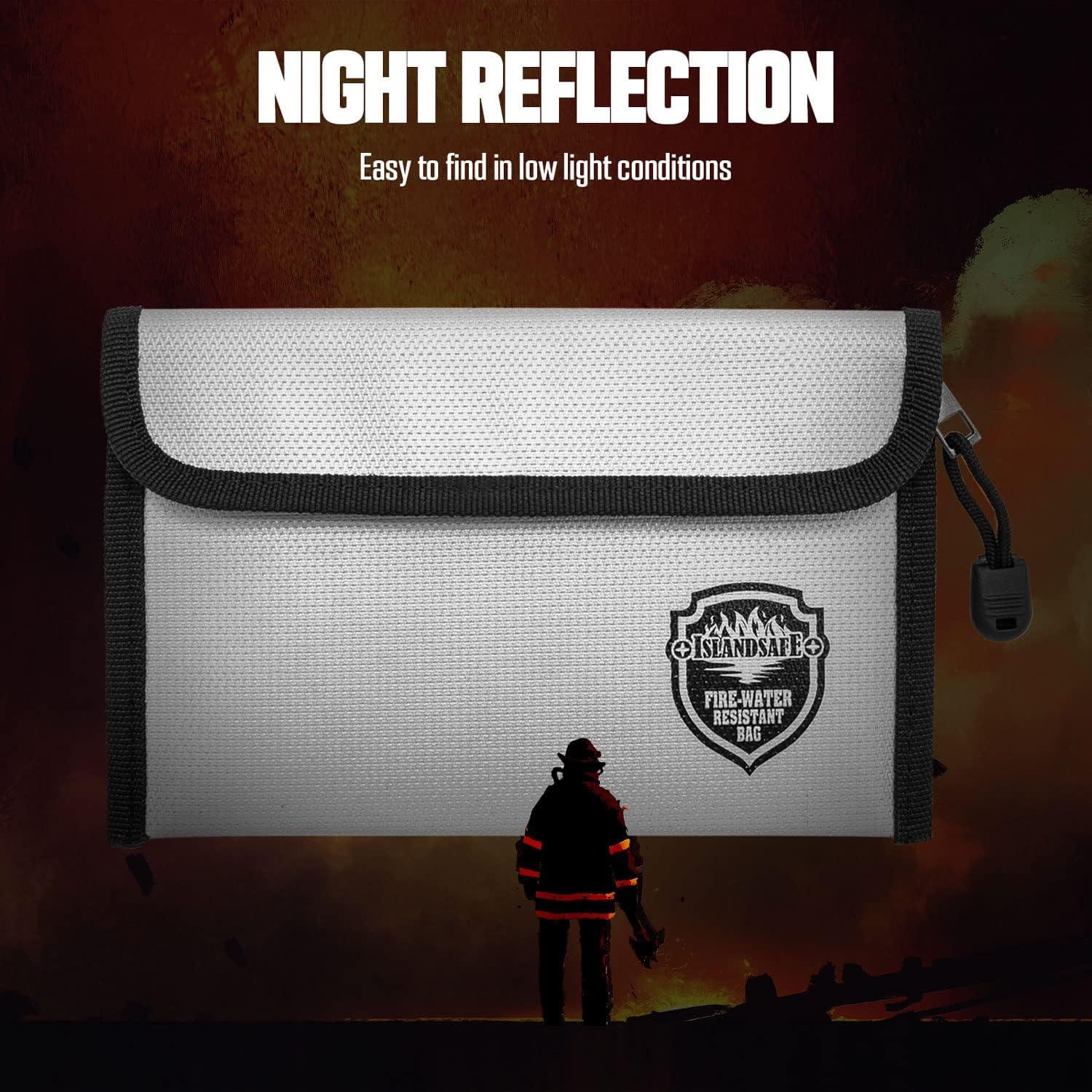 Bolsa de Documentos a Prueba de Fuego ISLANDSAFE 5x8" Gris