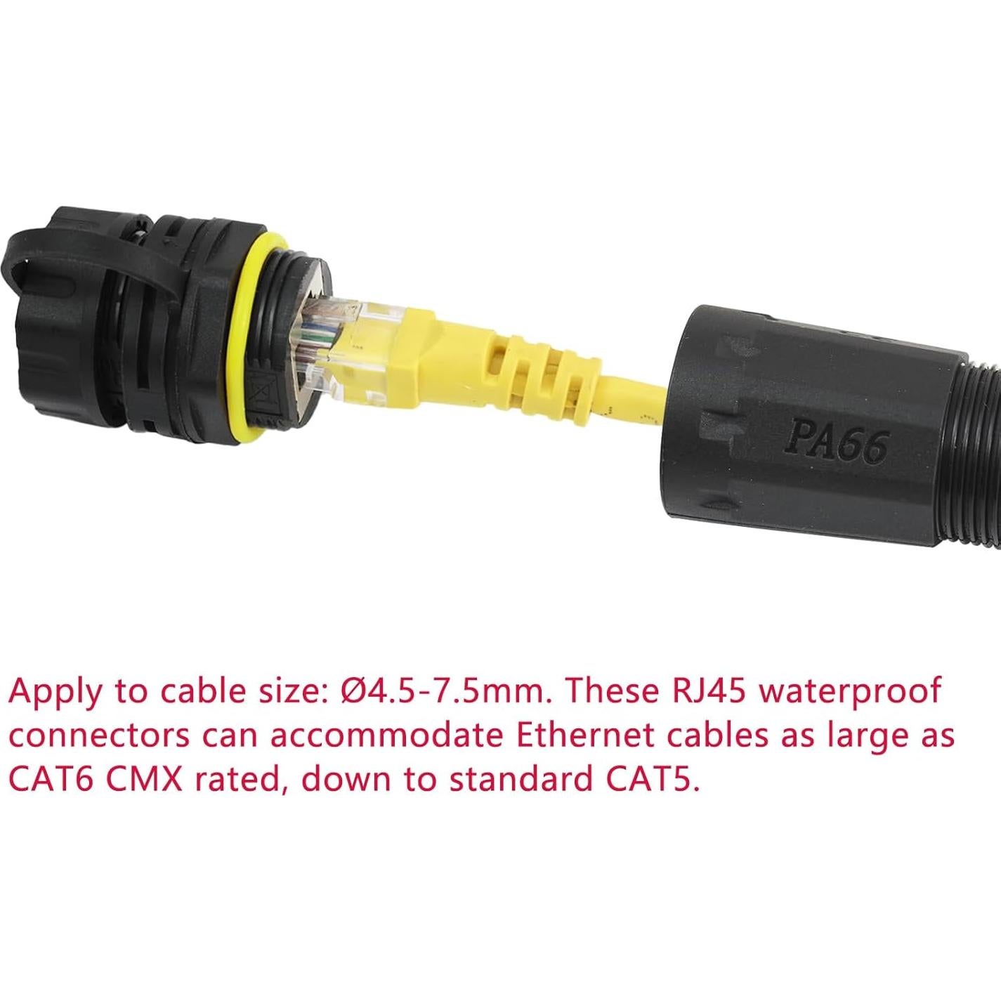 Conector RJ45 impermeable Cat7 ANMBEST 10Gbps 2PCS IP68