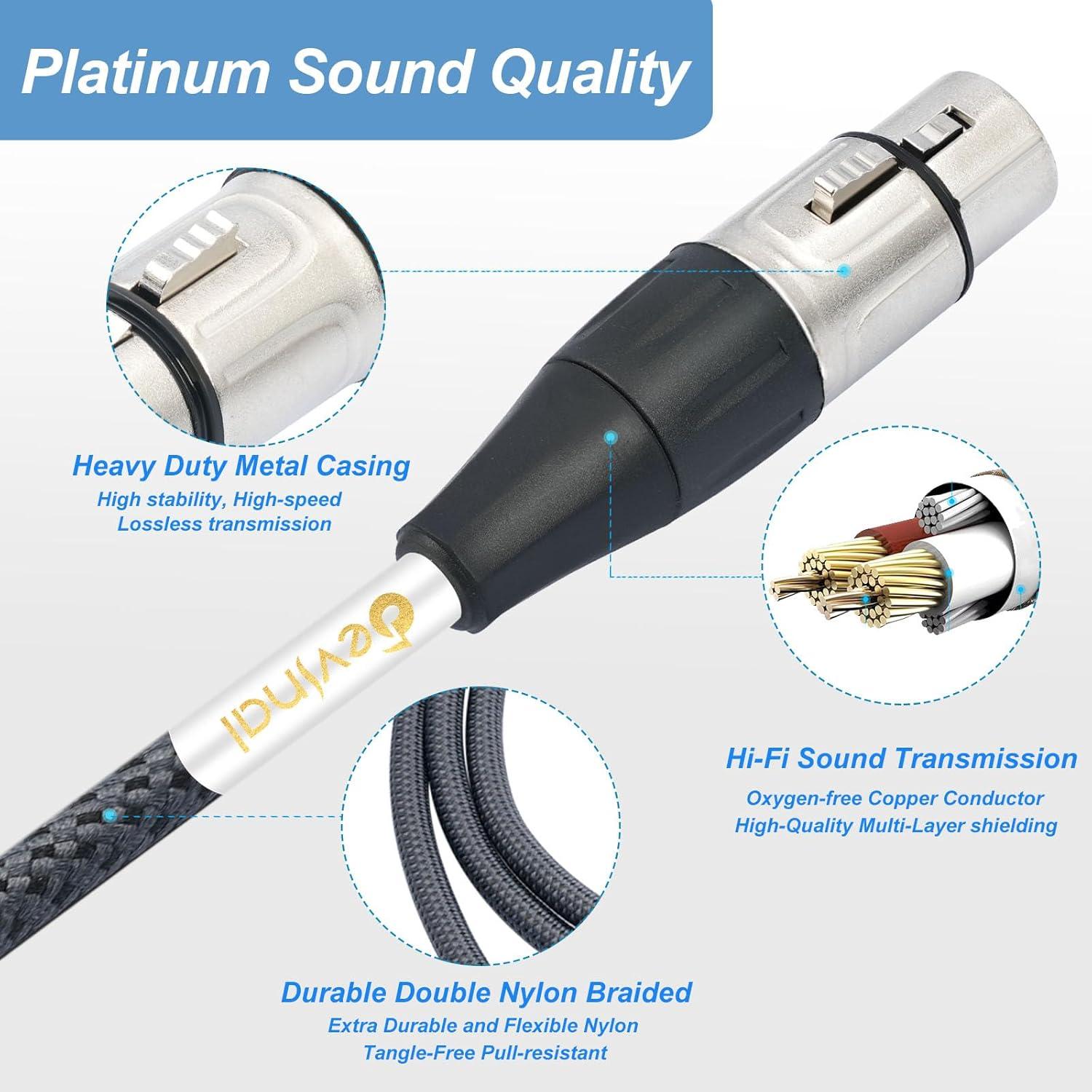 Cable Divisor XLR Devinal 2 Femenino a 1 Masculino 0.61 m