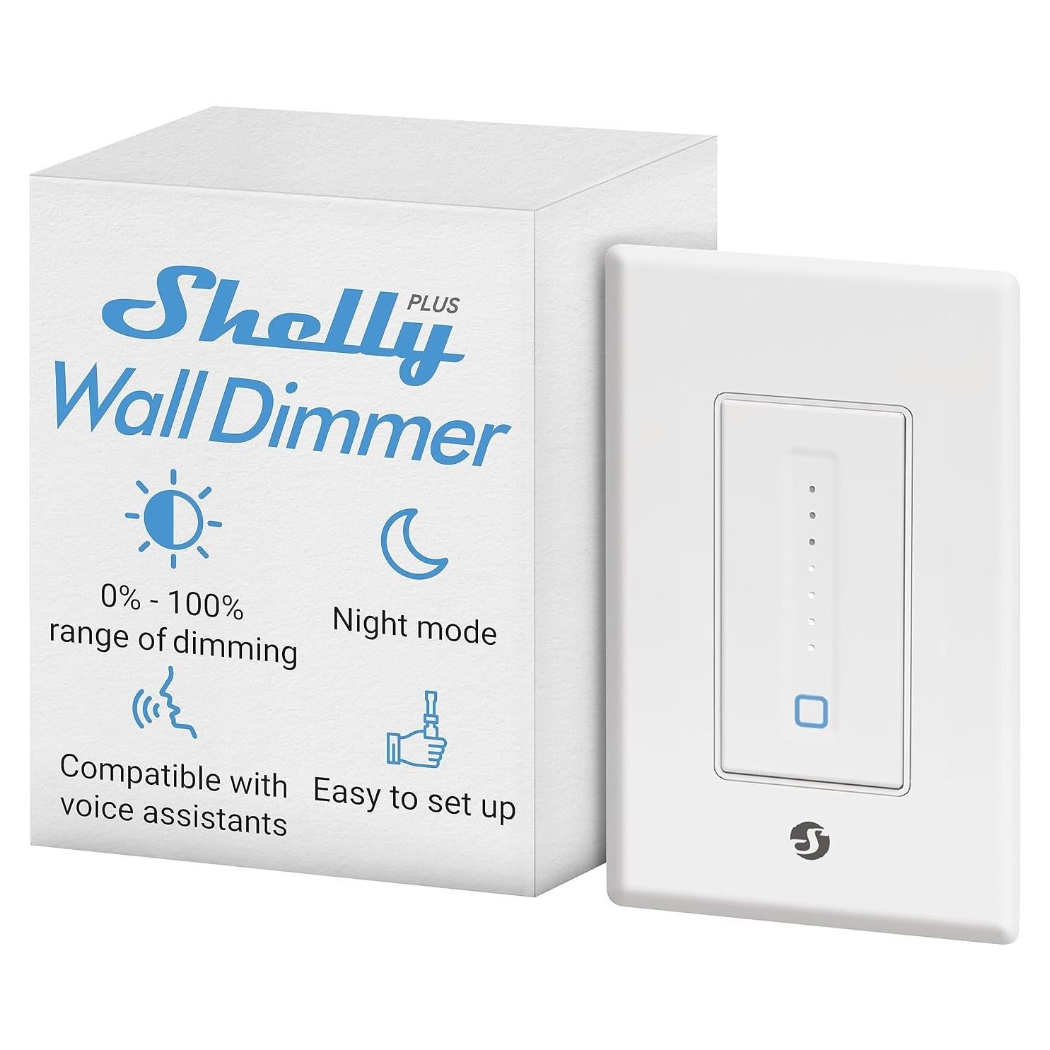 Dimmer de Pared Shelly Plus WiFi | Control Inteligente de Luz