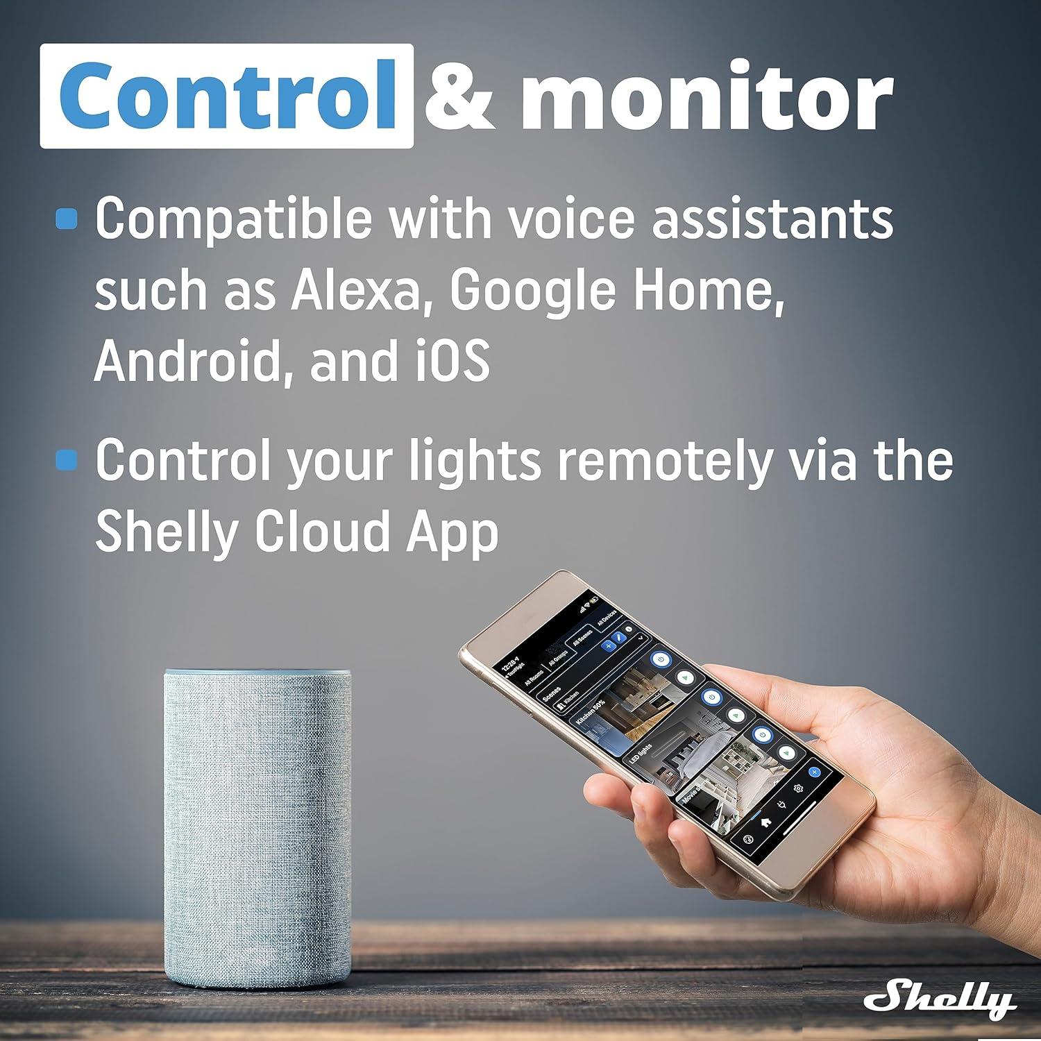 Dimmer de Pared Shelly Plus WiFi | Control Inteligente de Luz
