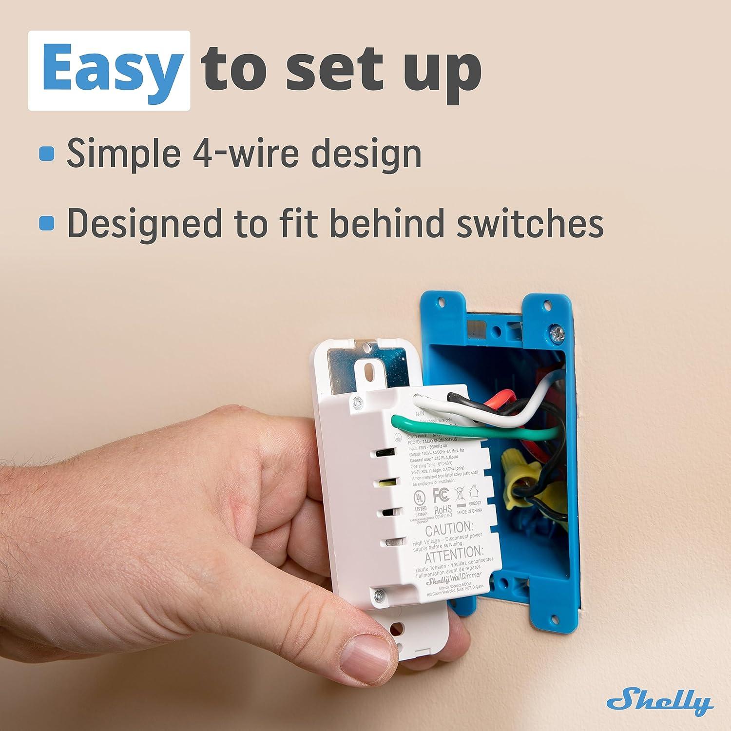 Dimmer de Pared Shelly Plus WiFi | Control Inteligente de Luz