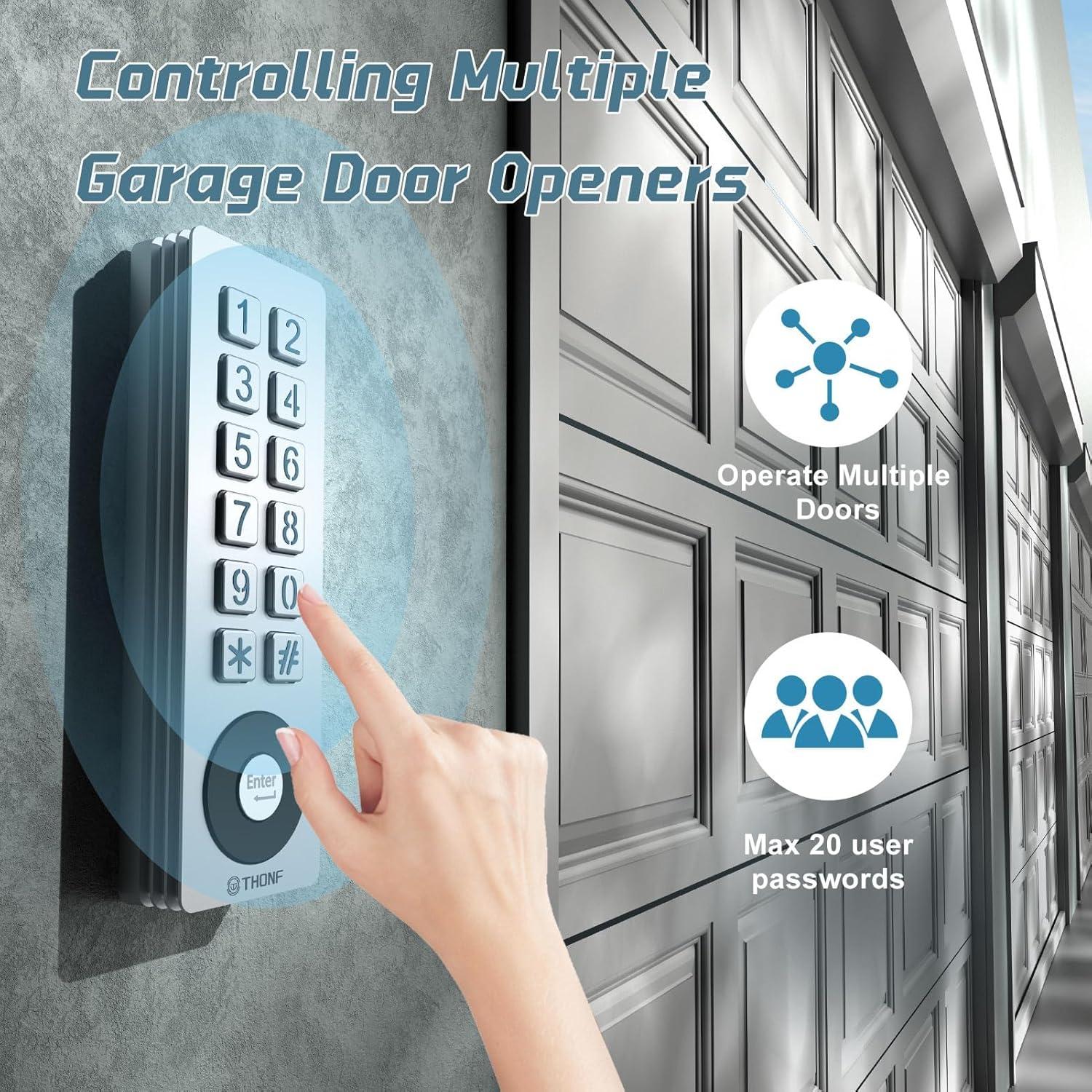 Teclado Inalámbrico Universal para Garaje Thonf Rectangular
