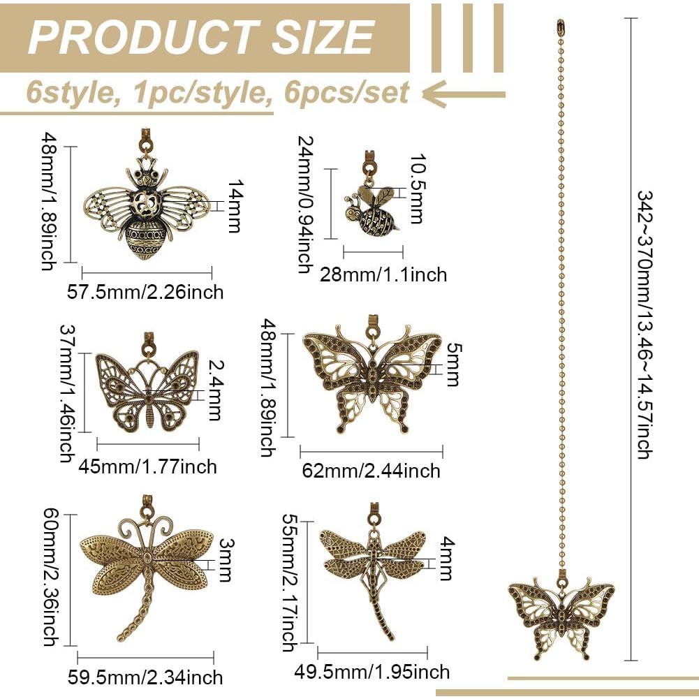 Cadena de Tirar Ventilador de Techo BENECREAT Vintage 6 Piezas