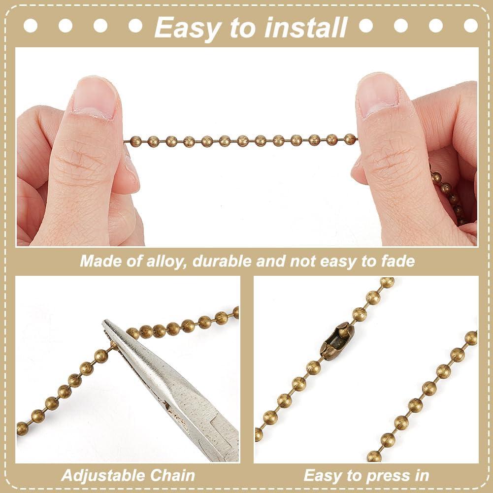 Cadena de Tirar Ventilador de Techo BENECREAT Vintage 6 Piezas