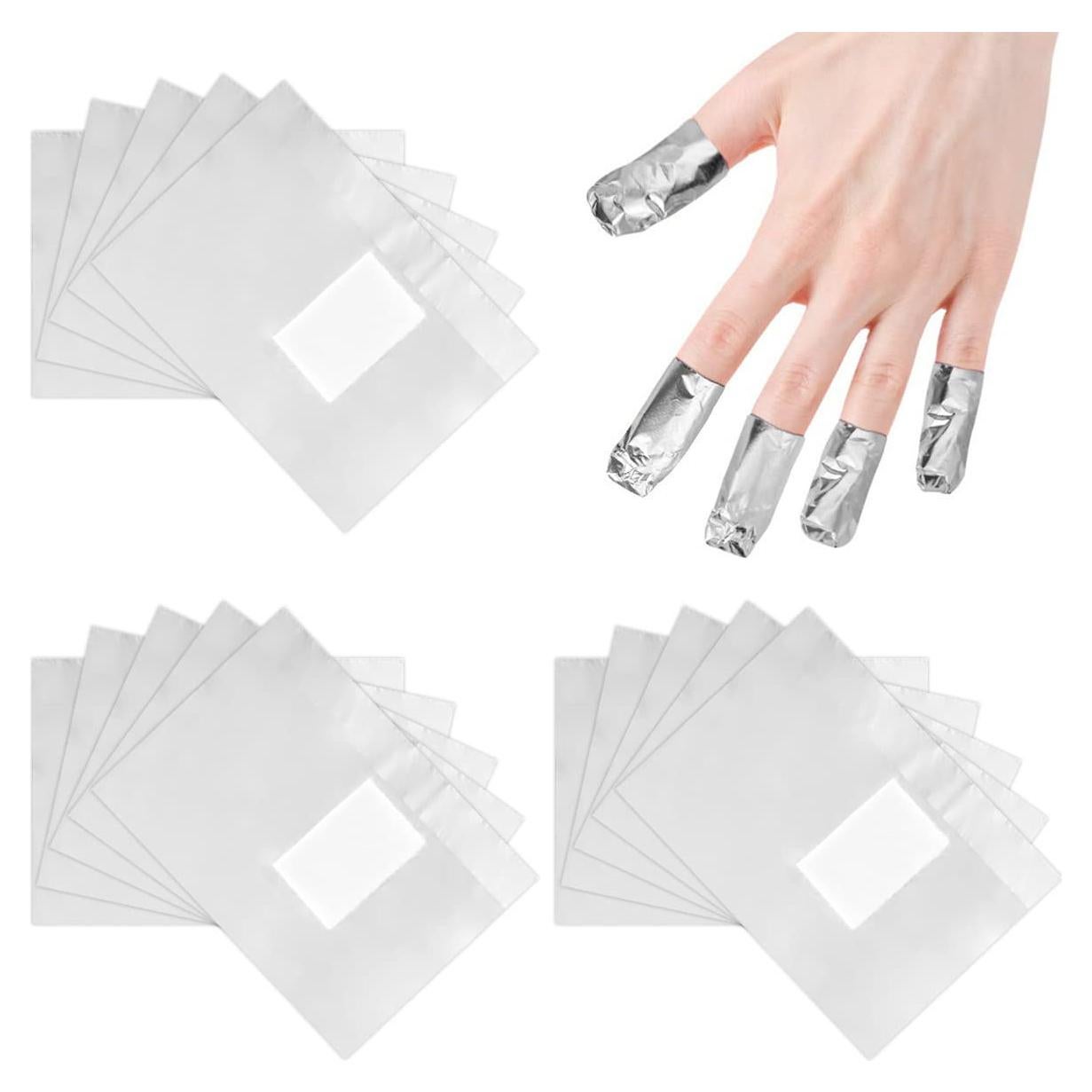 Envolturas de quitaesmalte OKYMOTOR 500 piezas papel aluminio