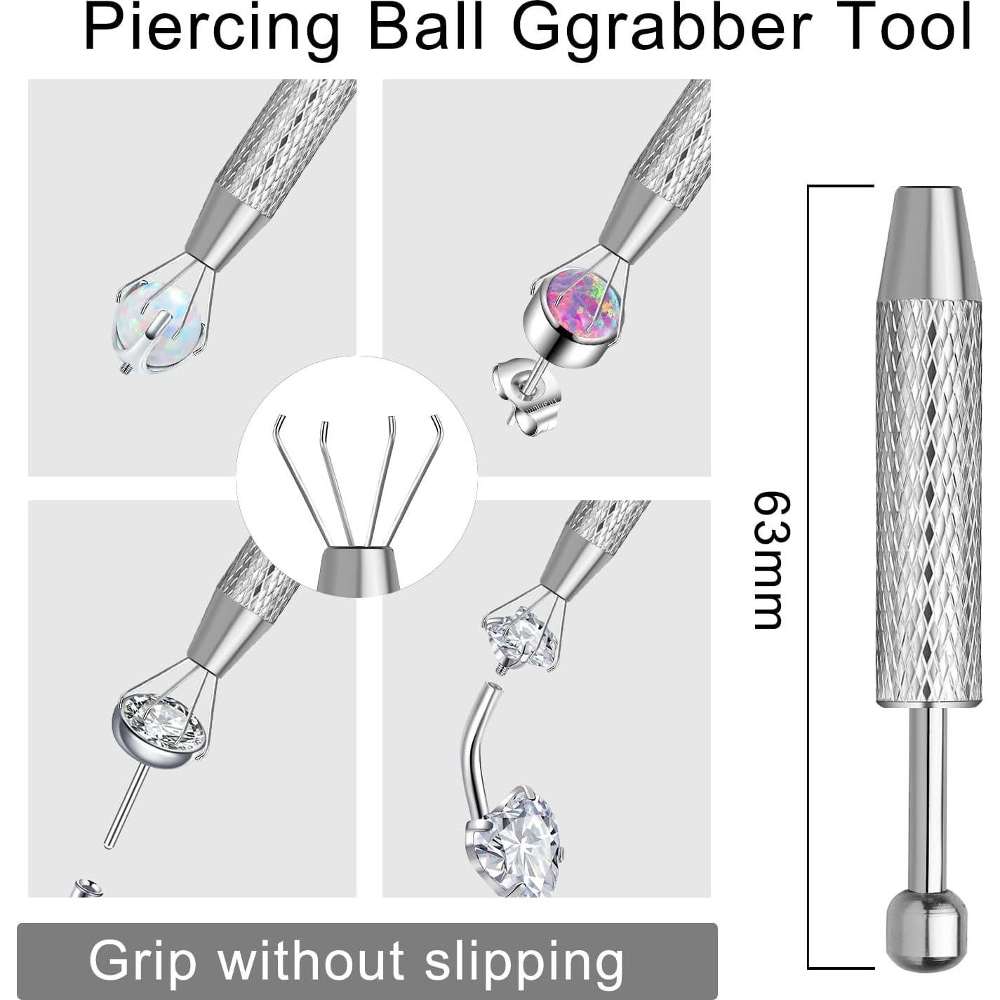 Kit de Herramientas para Piercing VOJO 16G 18G Acero Inoxidable