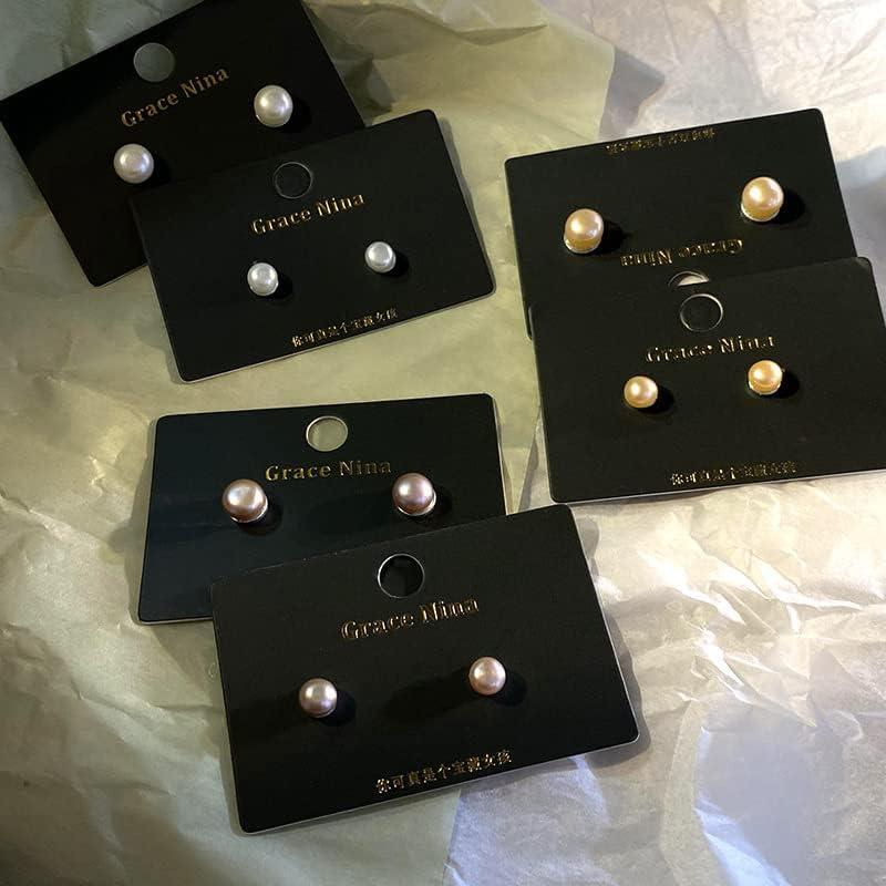 Set 12 Pendientes de Acero Inoxidable con Cristales 8mm