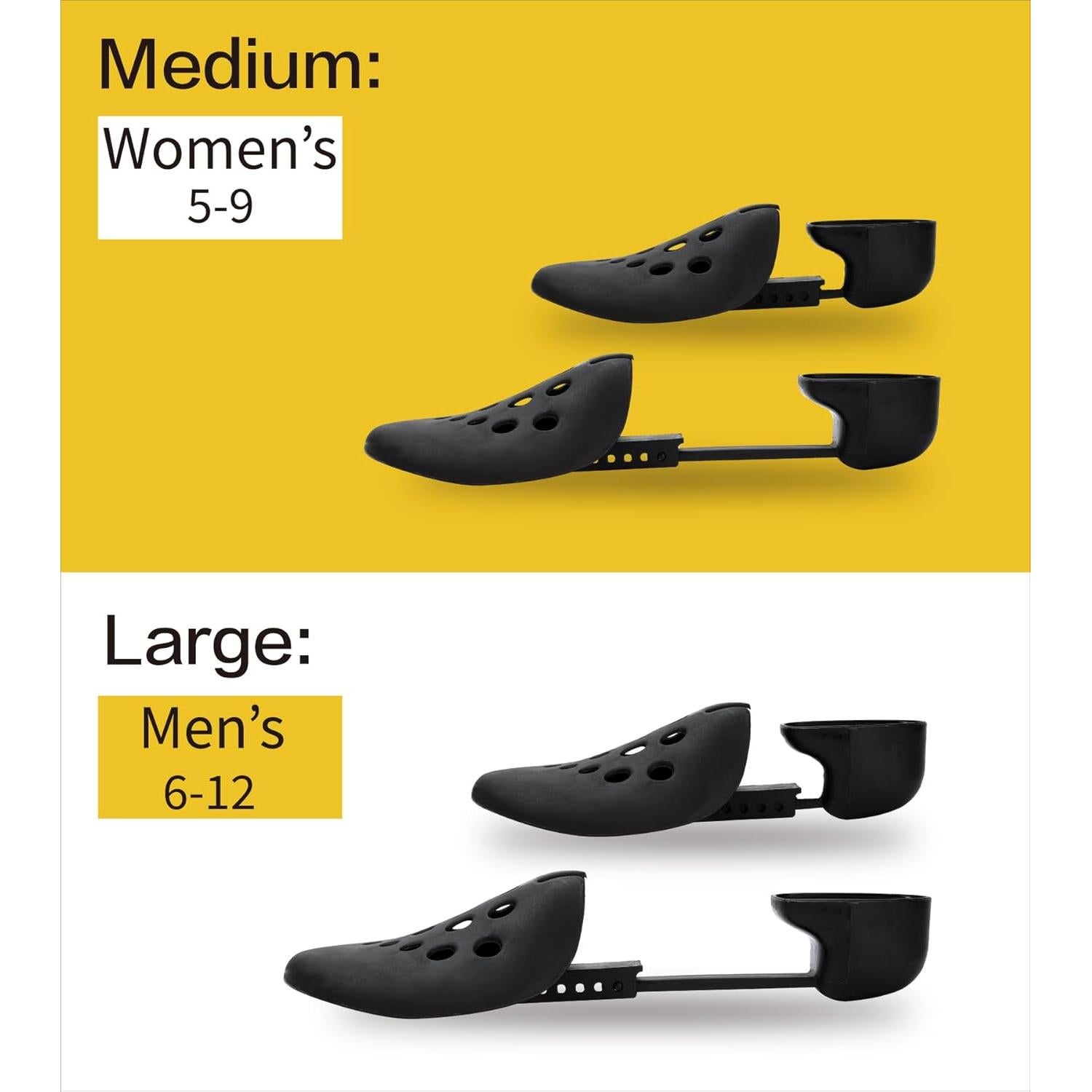 Hormas de Zapatos Ajustables Unisex - 2 Pares para Hombres y Mujeres