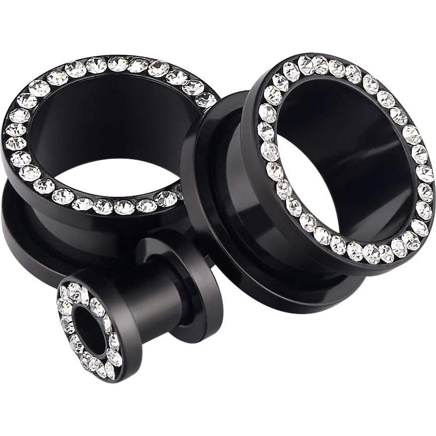 Stuppendux Estiradores de Orejas Acero Inoxidable 4 Pairs 0G-16mm