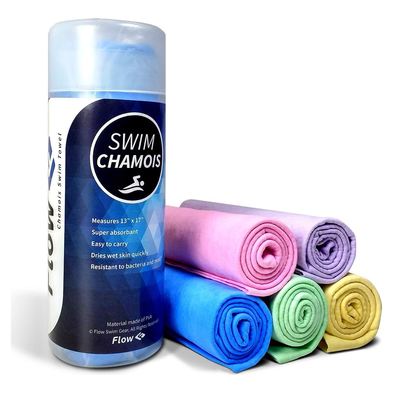 Toalla Chamois Flow Swim Aguamarina - Secado Rápido 43x33cm