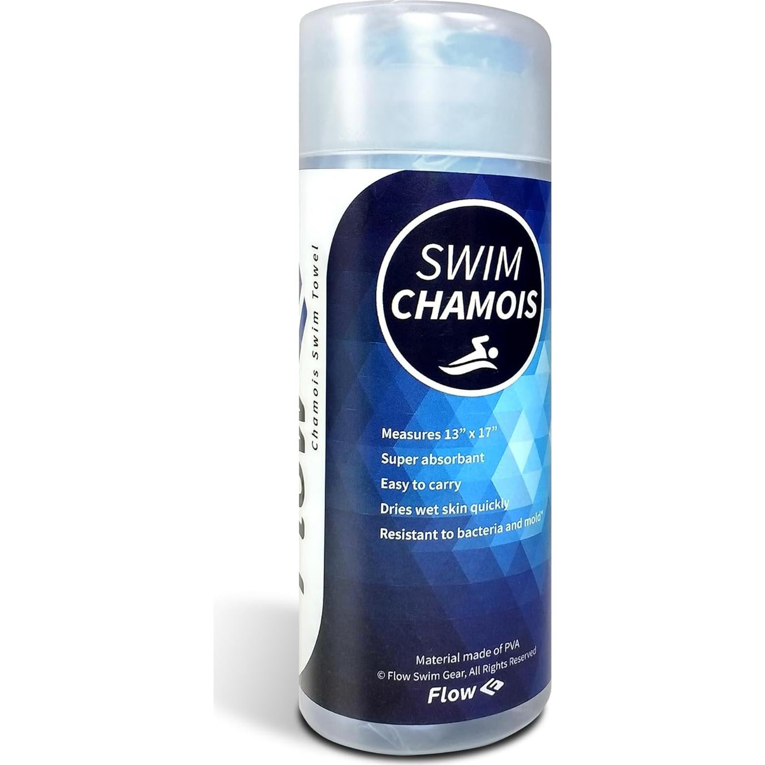 Toalla Chamois Flow Swim Aguamarina - Secado Rápido 43x33cm