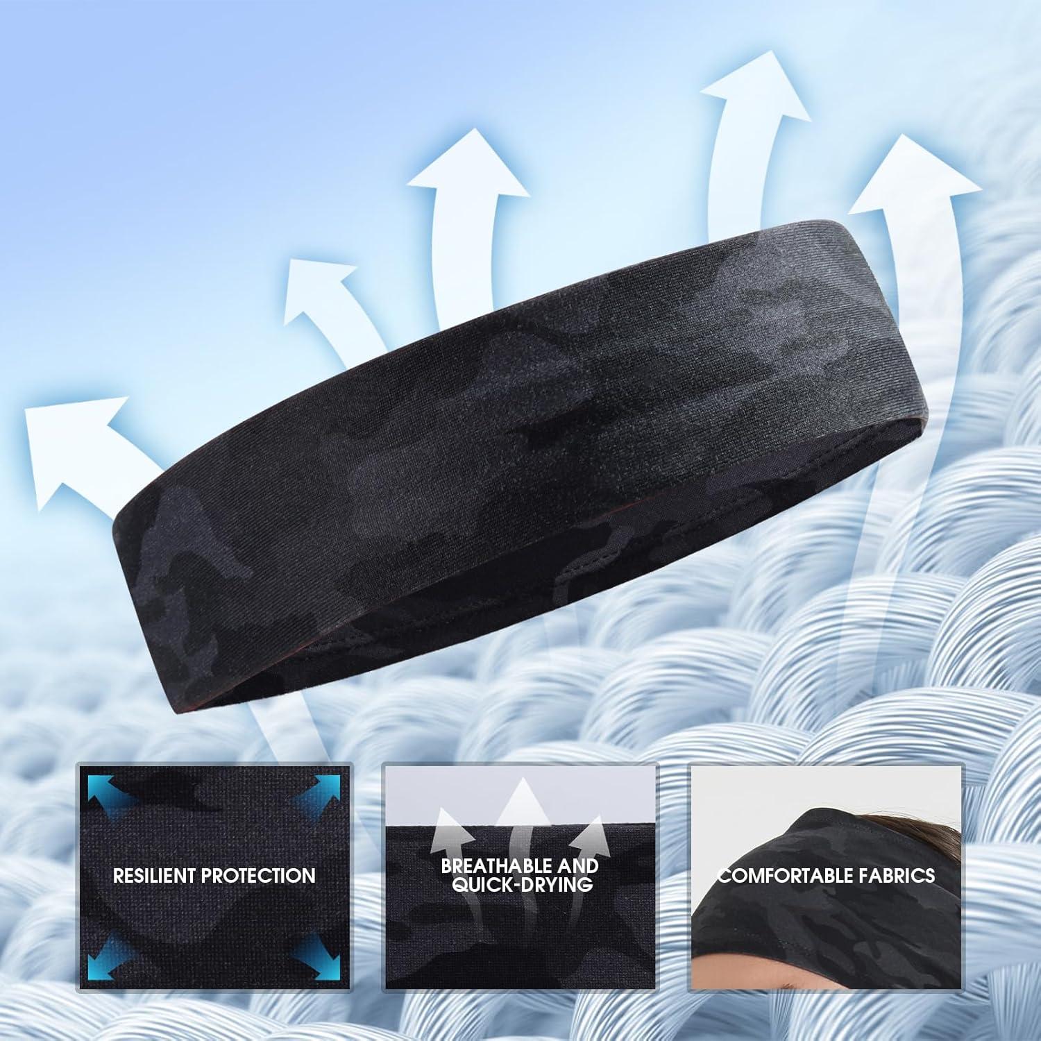 Cintas para la cabeza deportivas MARKEEP, 4 paquetes, absorción de sudor