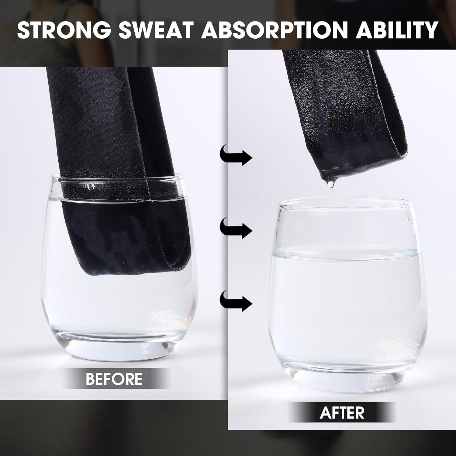 Cintas para la cabeza deportivas MARKEEP, 4 paquetes, absorción de sudor