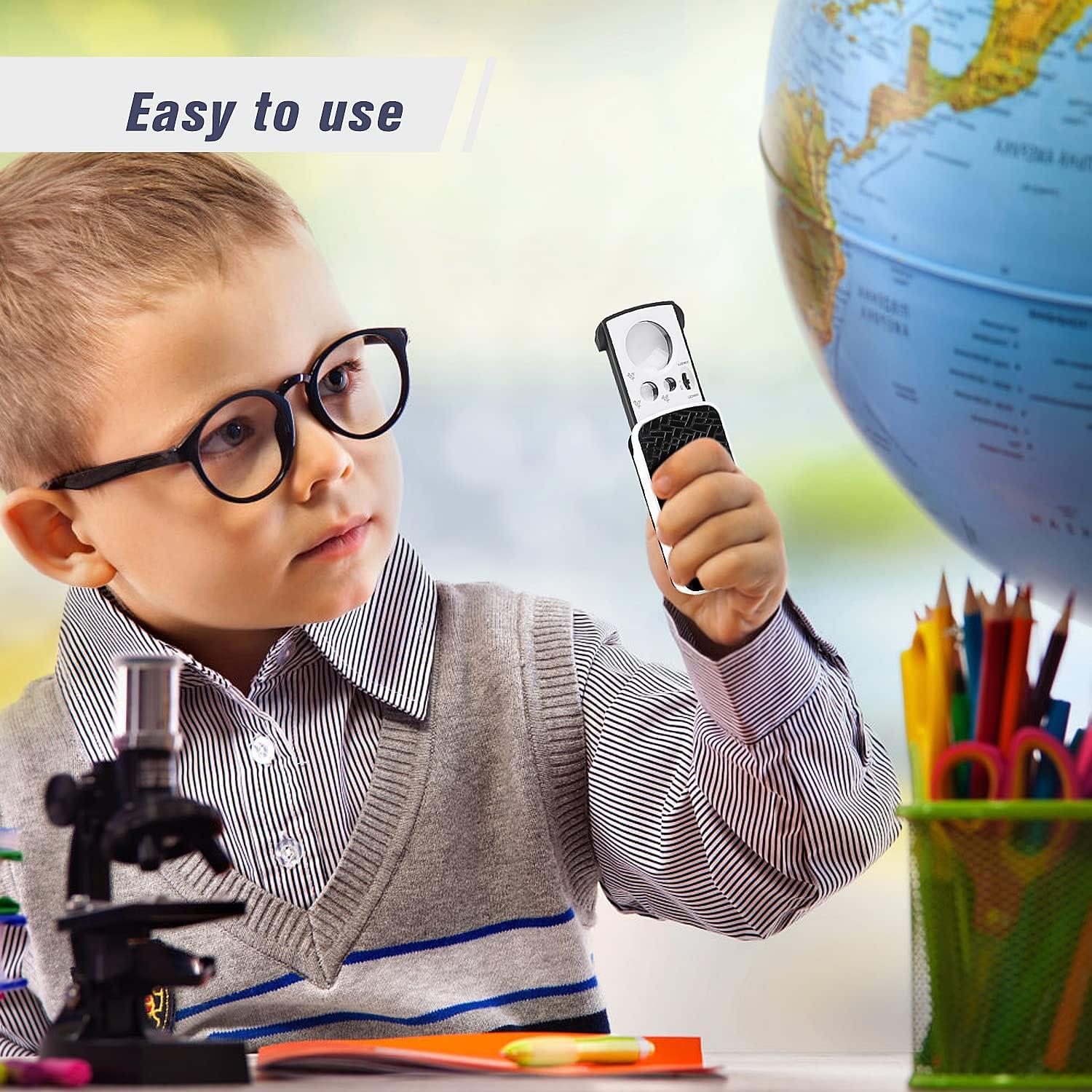 Lupa de Joyero Amoper 30X 60X 90X con Luz LED - Negro