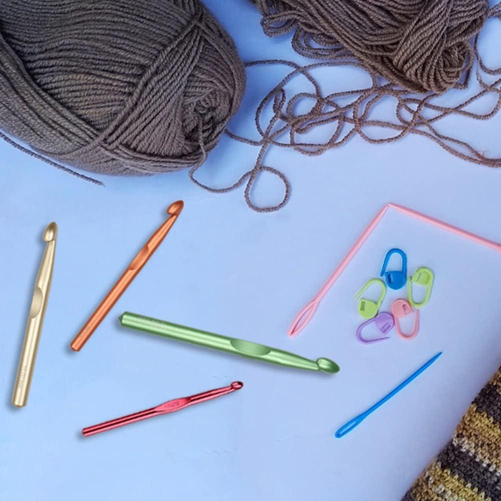 Juego de Agujas de Ganchillo QLRFFLJOY 4 pcs 8-15mm Aluminio