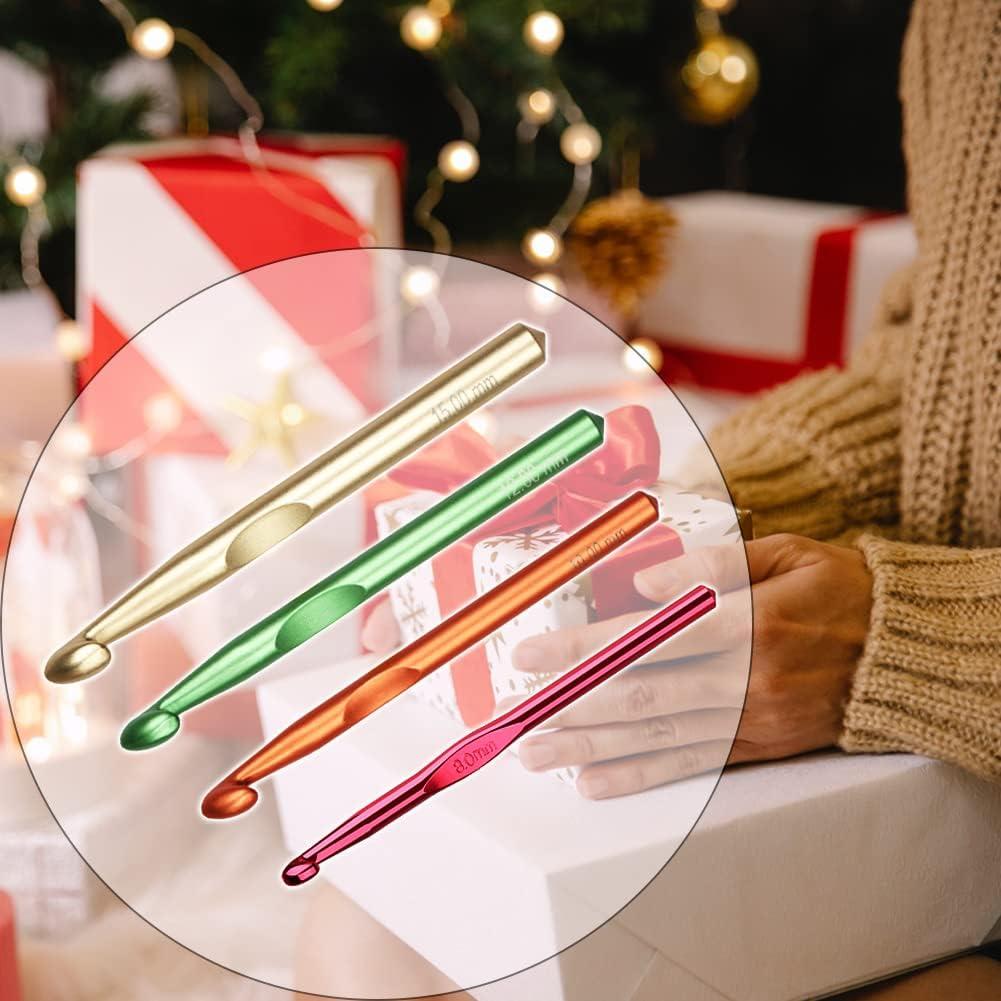 Juego de Agujas de Ganchillo QLRFFLJOY 4 pcs 8-15mm Aluminio