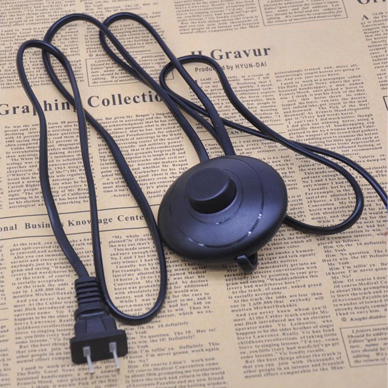 Interruptor de Pie Helunsi para Lámpara de Suelo Negro 1Pcs