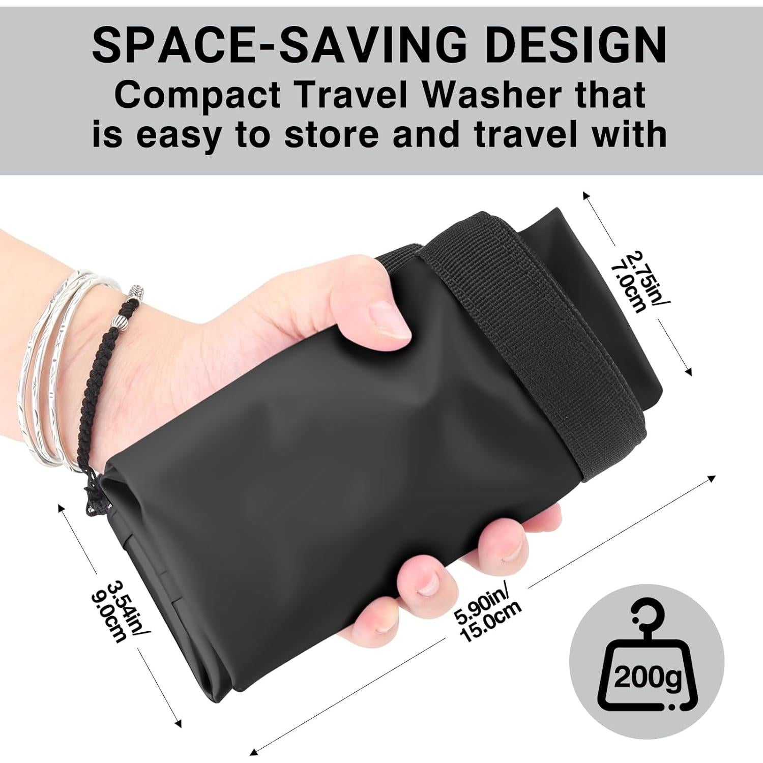 Bolsa de Lavado Portátil Tilcore - Lavadora Manual 21x18cm