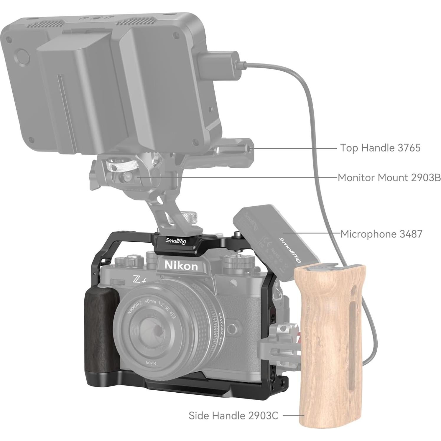 Jaula SmallRig 4261 para Cámara Nikon Z f con Empuñadura