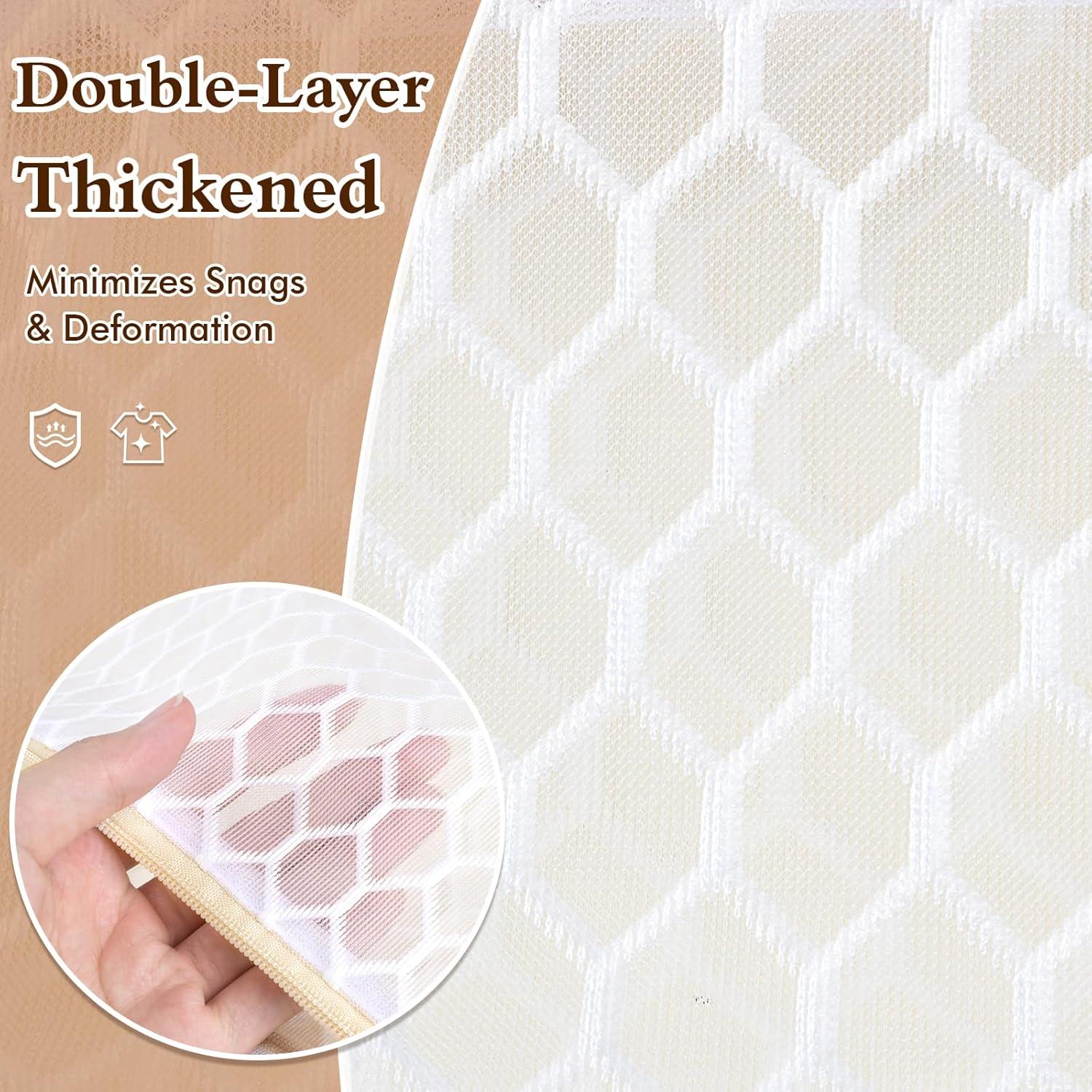 Bolsas de Lavandería de Malla Doble Capa KWULP 30.5x40.6cm 4 Piezas