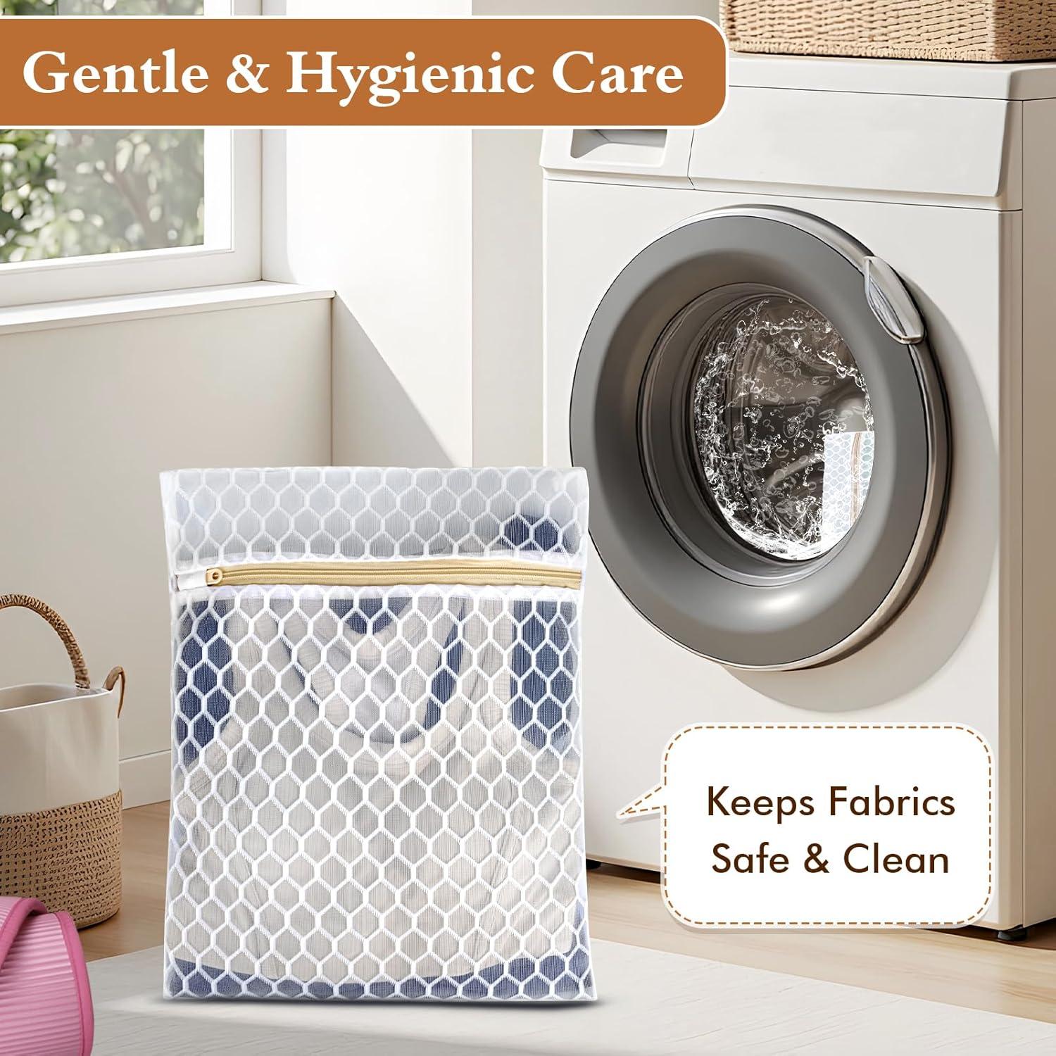 Bolsas de Lavandería de Malla Doble Capa KWULP 30.5x40.6cm 4 Piezas