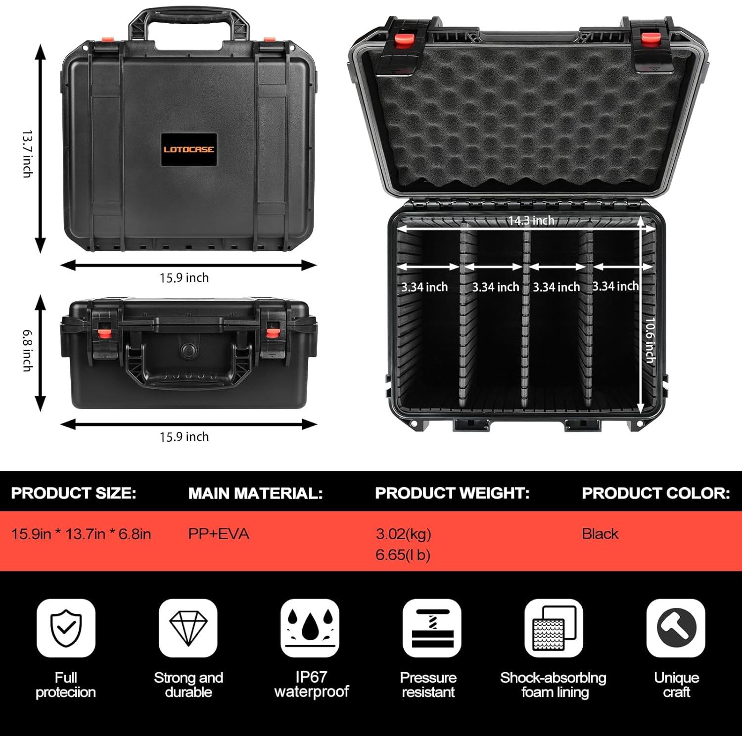 Caja de Almacenamiento LOTOCASE para Tarjetas de Comercio 16 Divisores