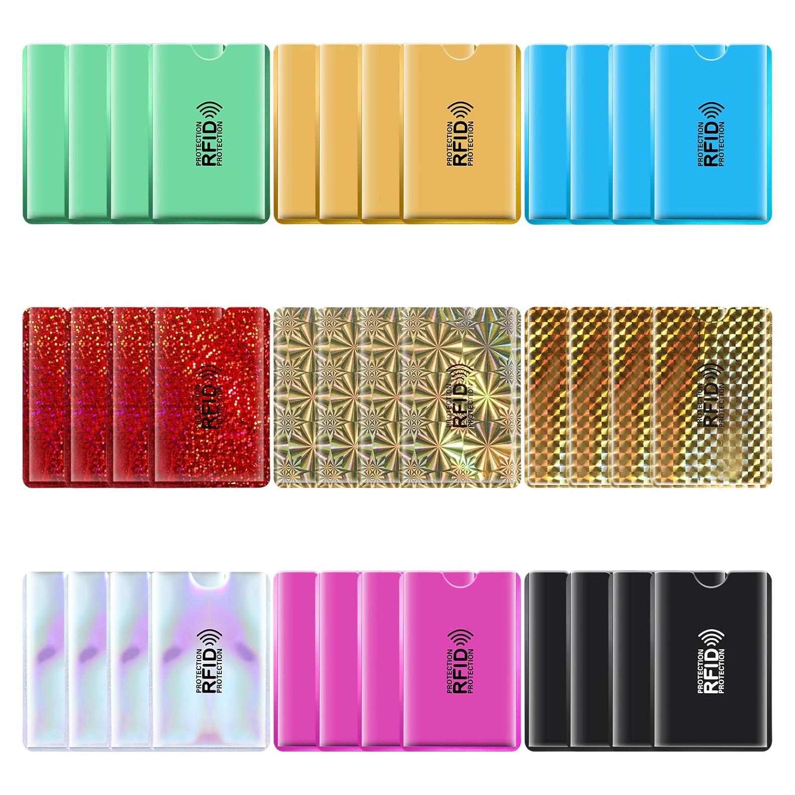 Set de 36 Fundas Bloqueadoras RFID Molain Multicolor 9.1x6.3cm