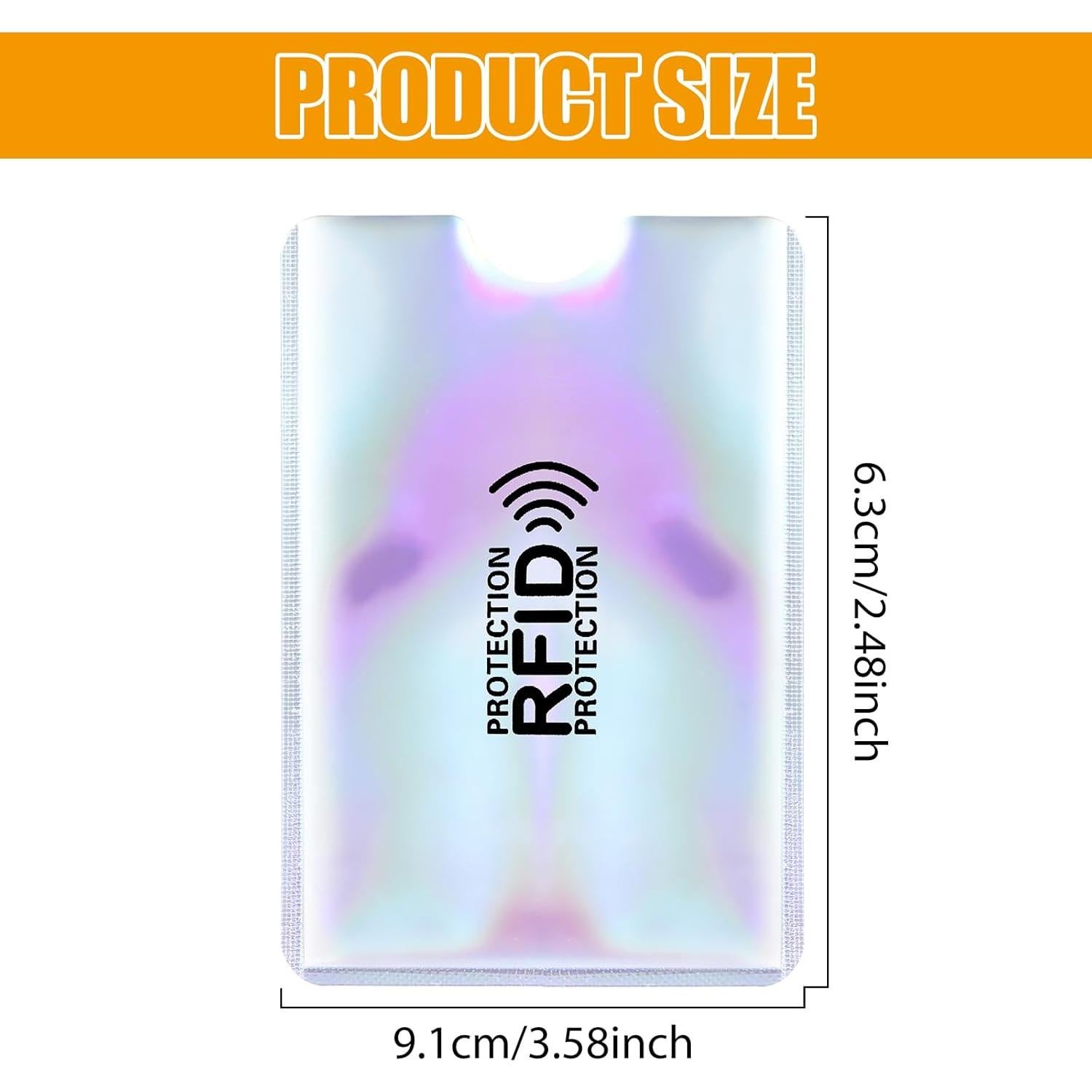 Set de 36 Fundas Bloqueadoras RFID Molain Multicolor 9.1x6.3cm