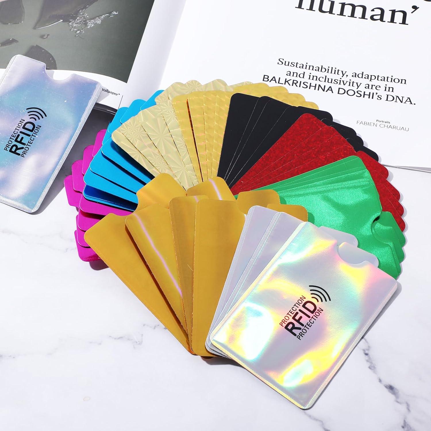 Set de 36 Fundas Bloqueadoras RFID Molain Multicolor 9.1x6.3cm