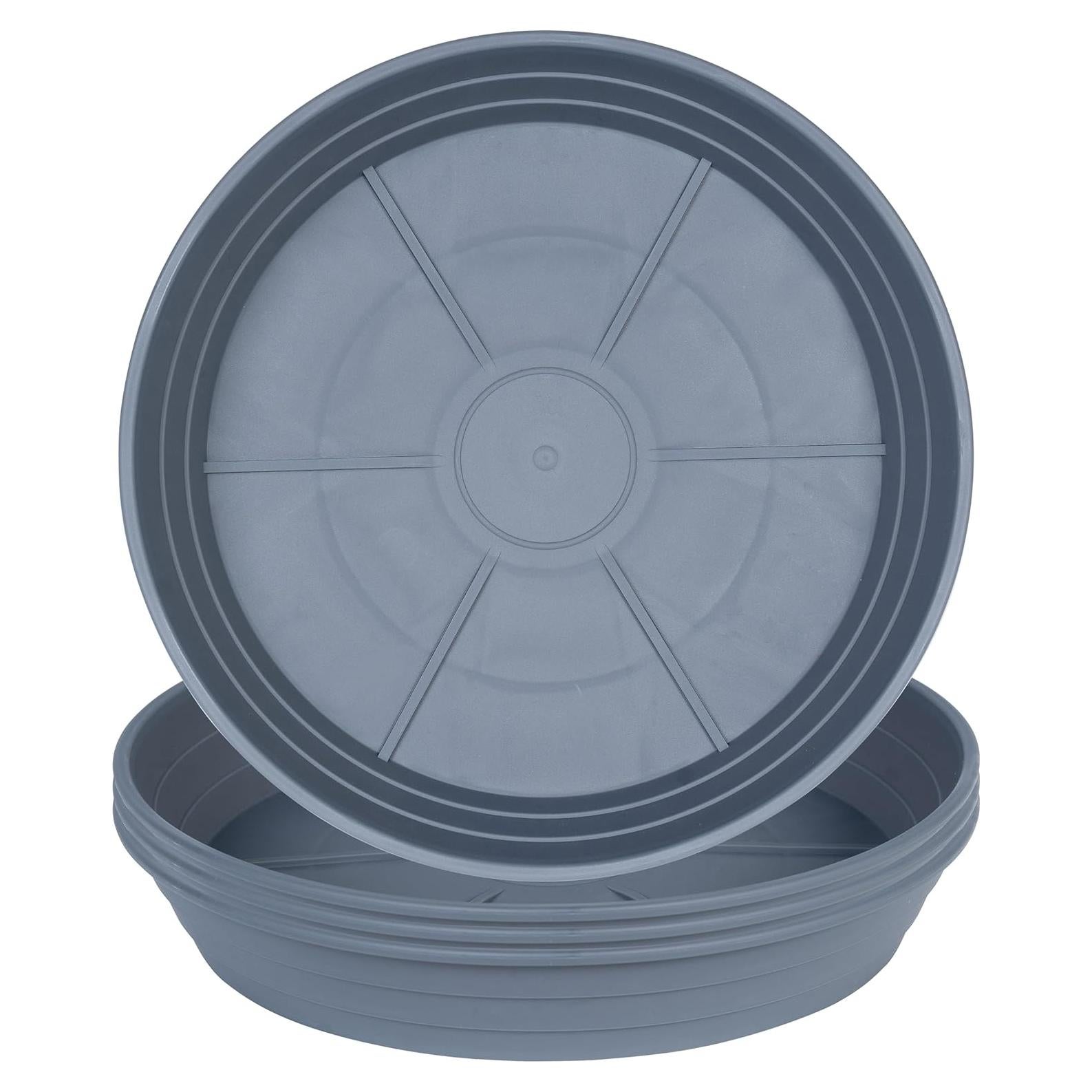 Plato para Plantas 15 cm Gris - 4 Paquetes, Bandejas de Riego