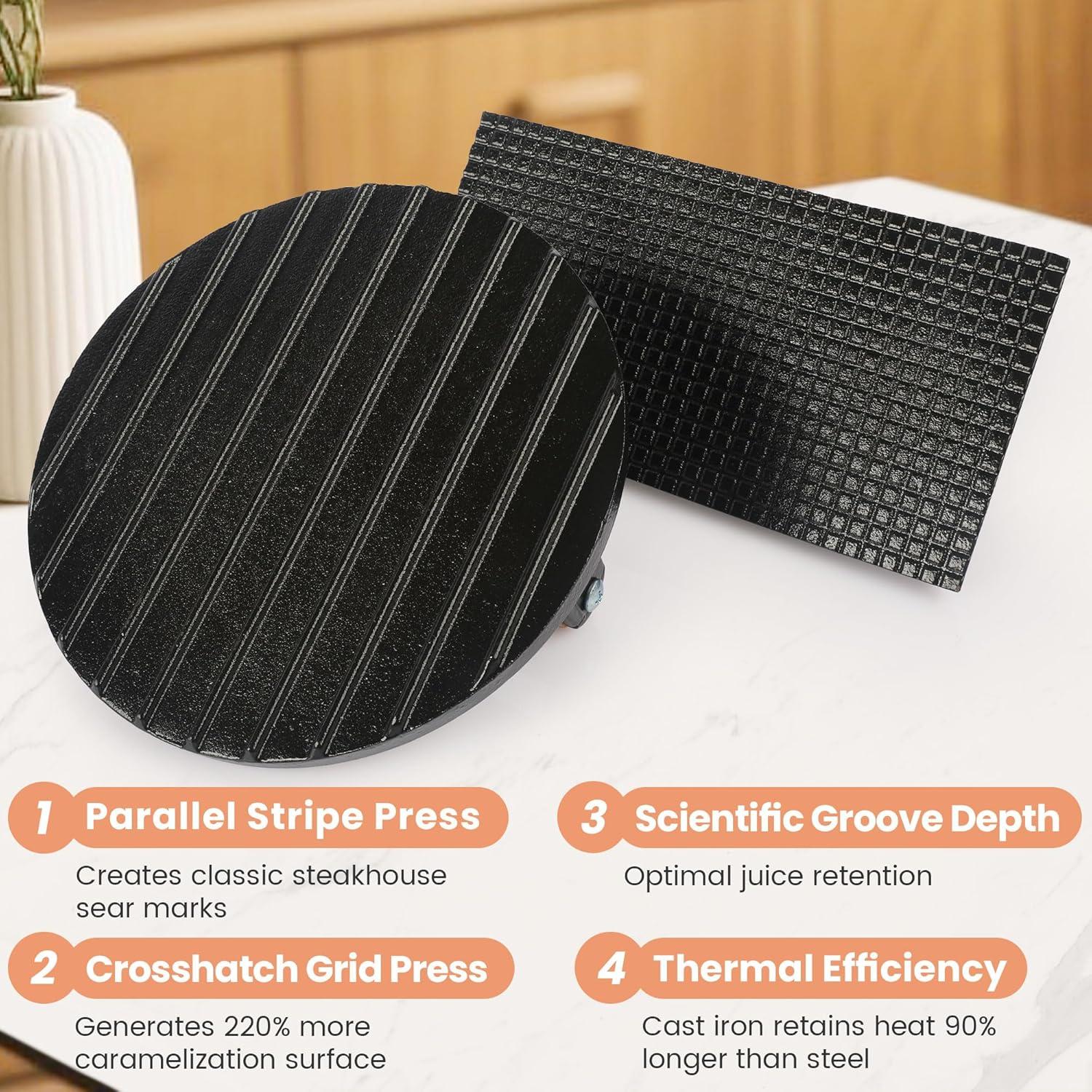 Prensa de Hamburguesas Hierro Fundido JENNY FRIDA 17.78 cm