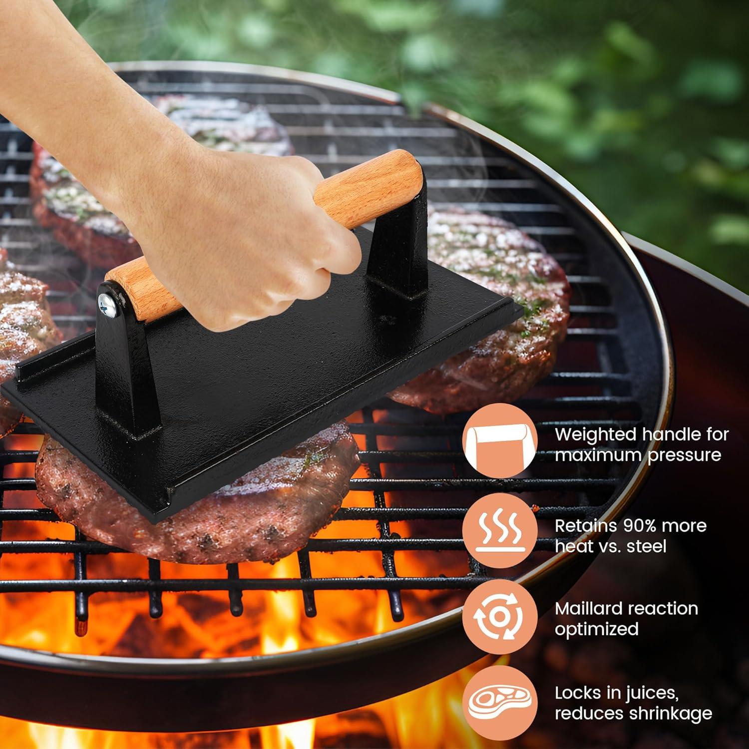 Prensa de Hamburguesas Hierro Fundido JENNY FRIDA 17.78 cm