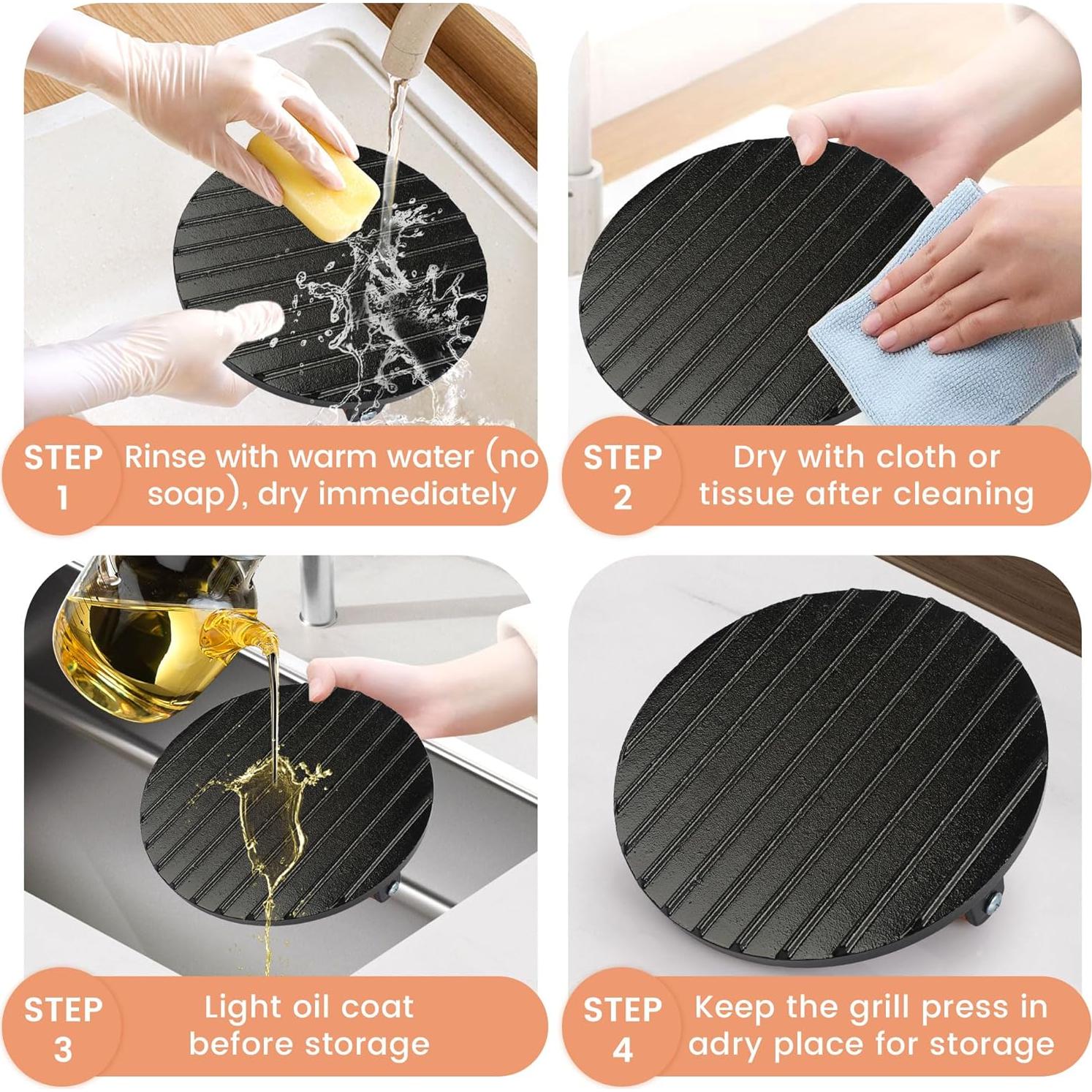 Prensa de Hamburguesas Hierro Fundido JENNY FRIDA 17.78 cm